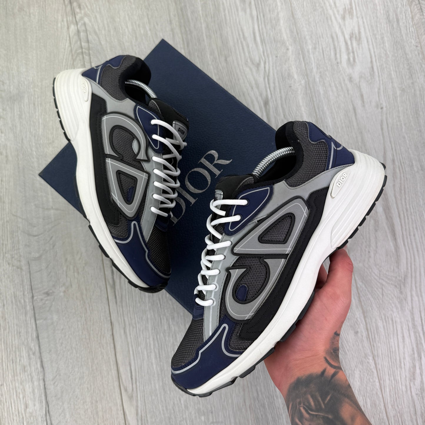 Dior B30 Men’s Navy CD Trainers - 43 (Fit Uk 9)