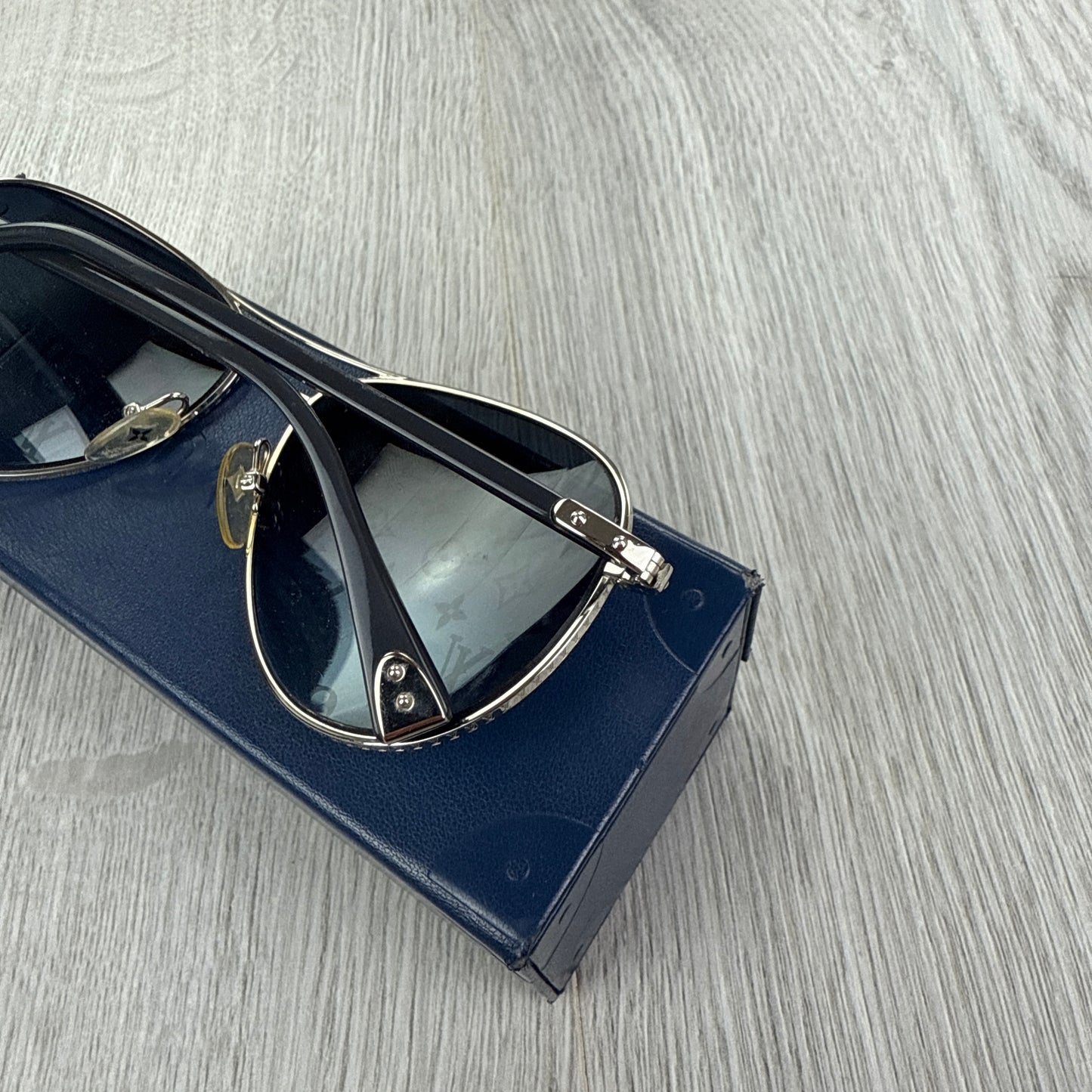 Louis Vuitton Men’s Aviator Silver Monogram Sunglasses