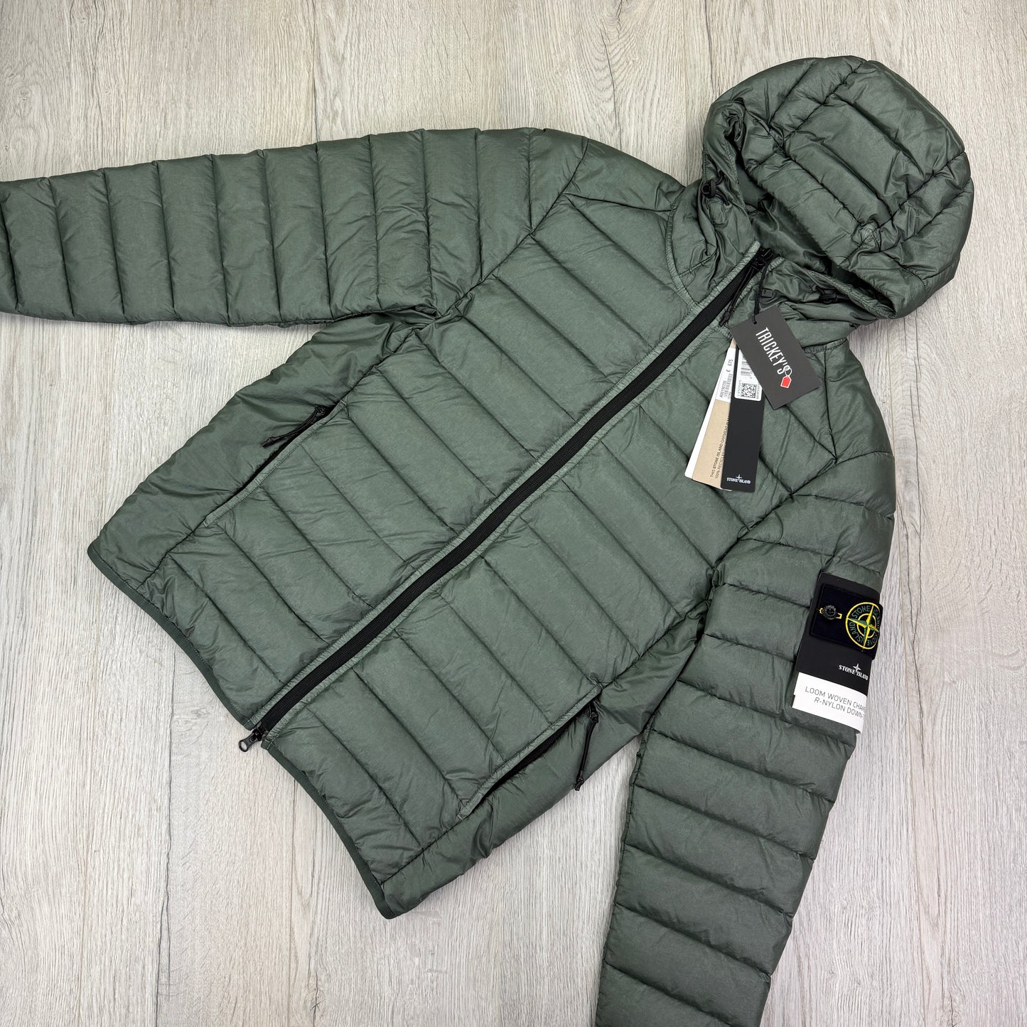 Stone Island Men’s Loom Woven R-Nylon Zip-up Padded Down-TC Jacket