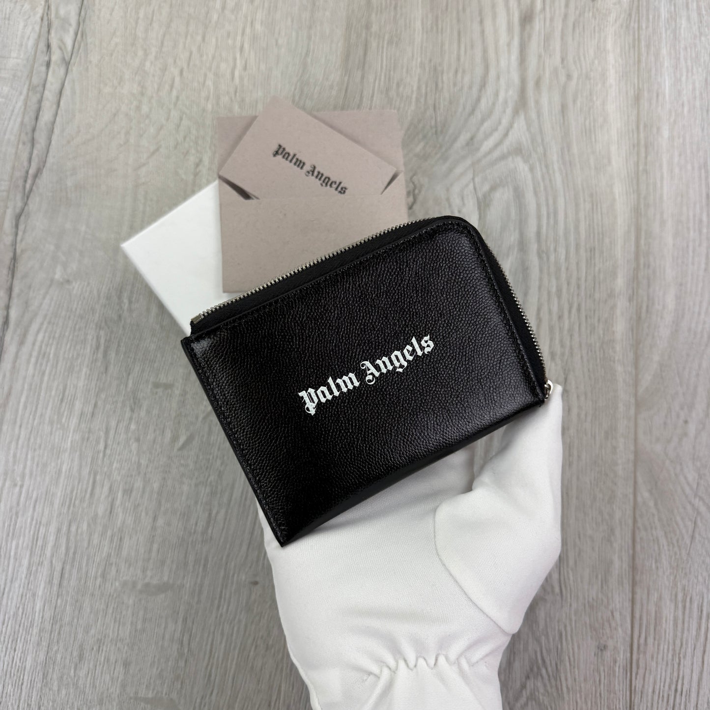 Palm Angels Black Zip-up Wallet / Purse