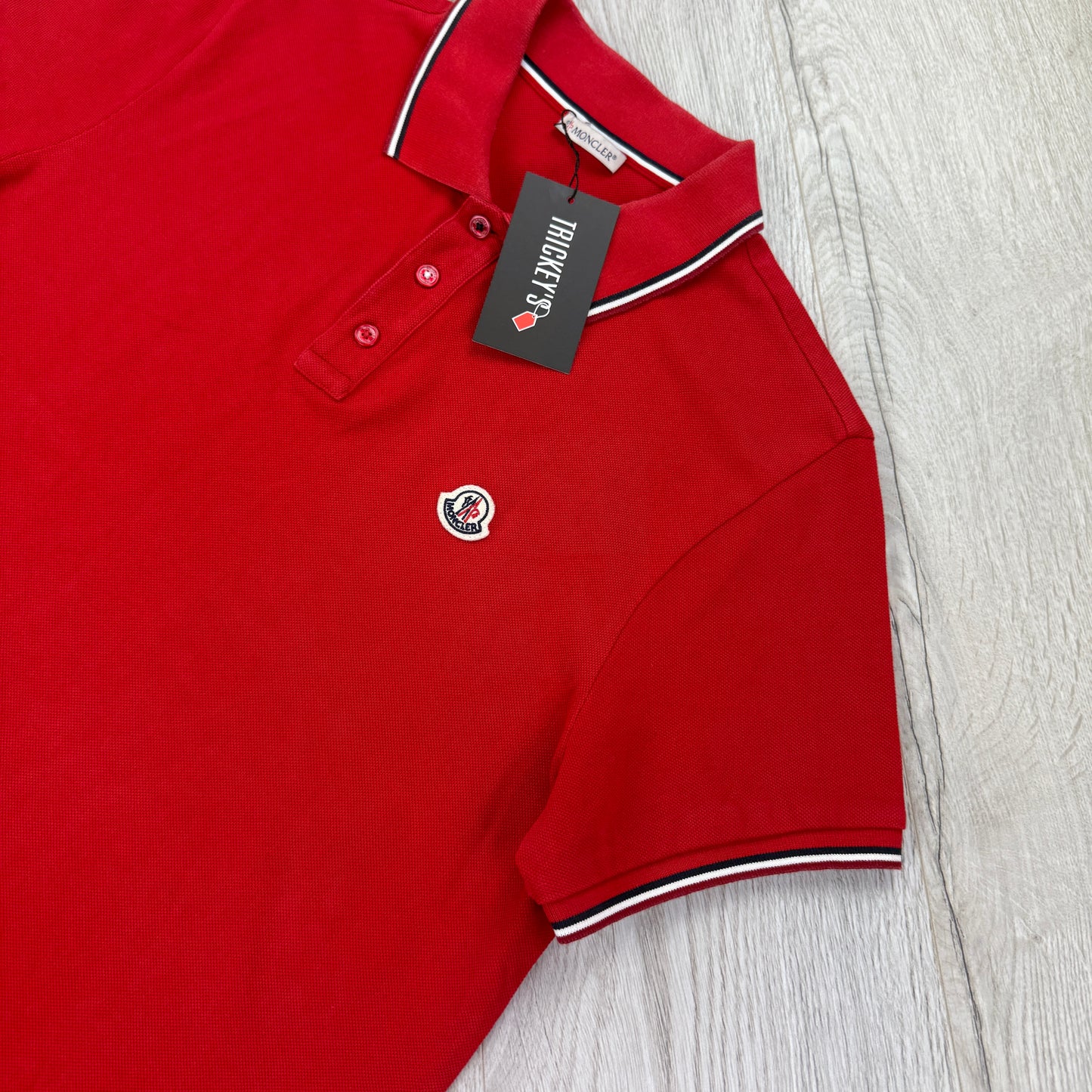 Moncler Men’s Red Polo - Large Slim