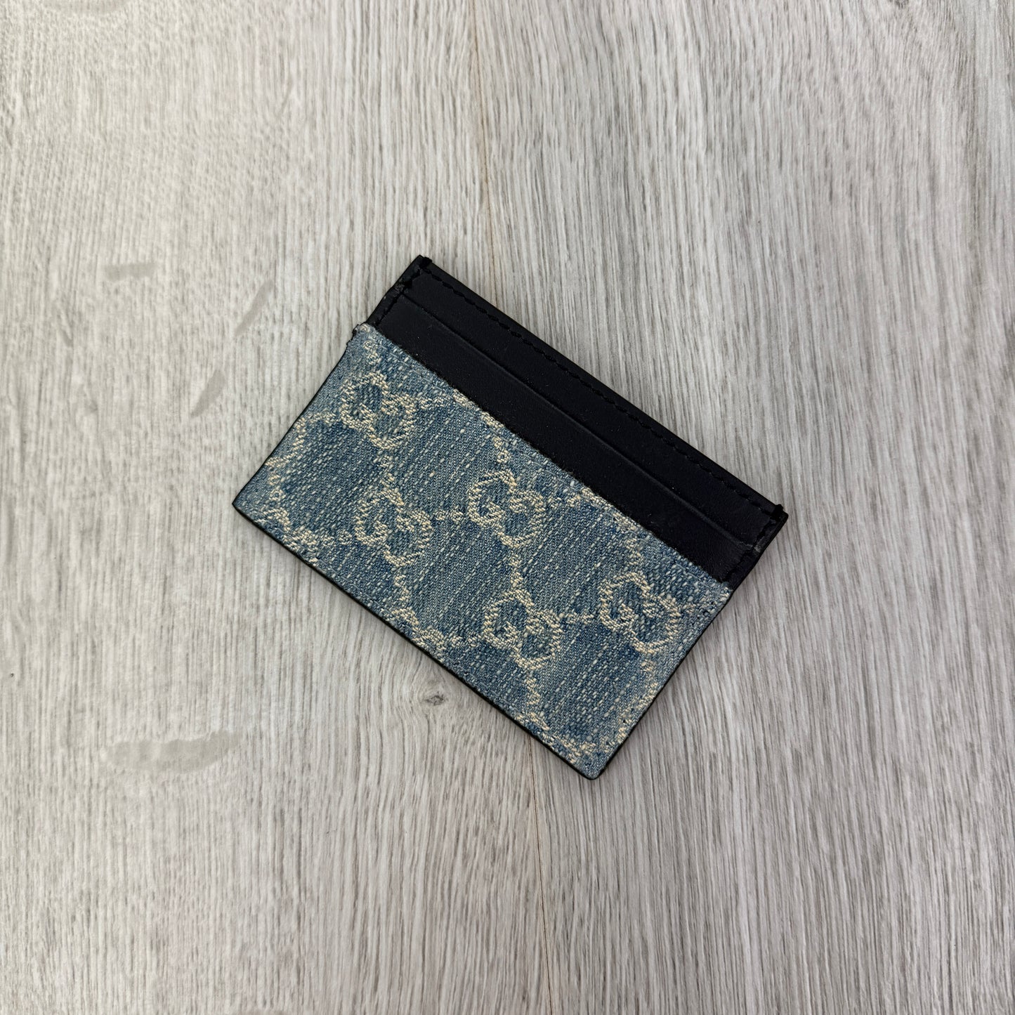 Gucci GG Denim Monogram Card Holder