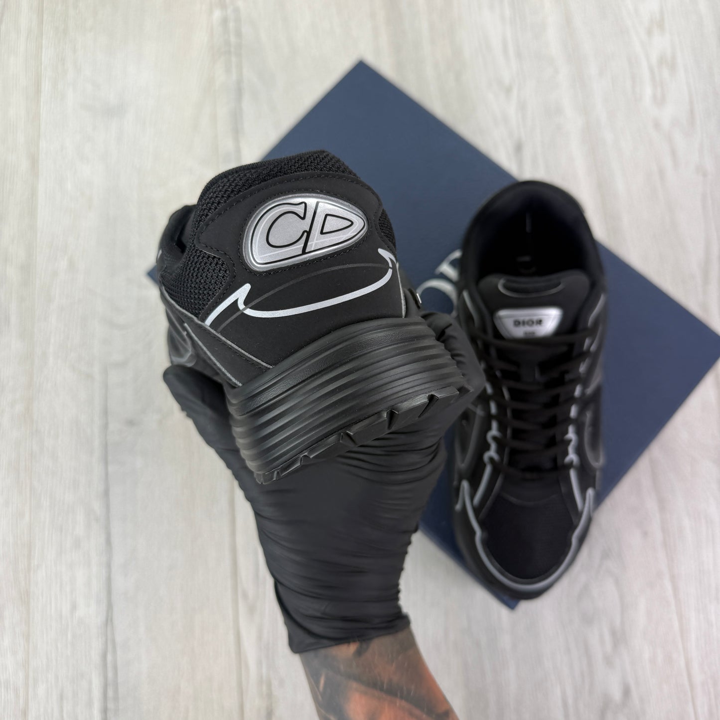 Dior B30 Men’s Triple Black Trainers - 41 (Fit Uk 7)