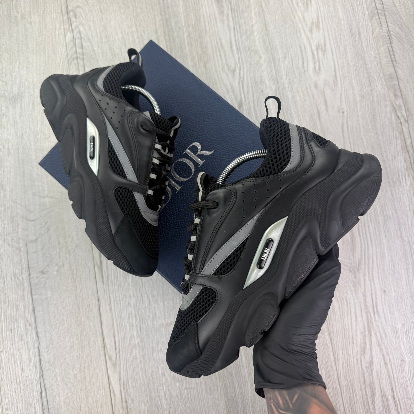 Dior B22 Men’s Triple Black Trainers - 43.5 (Fit Uk 9)