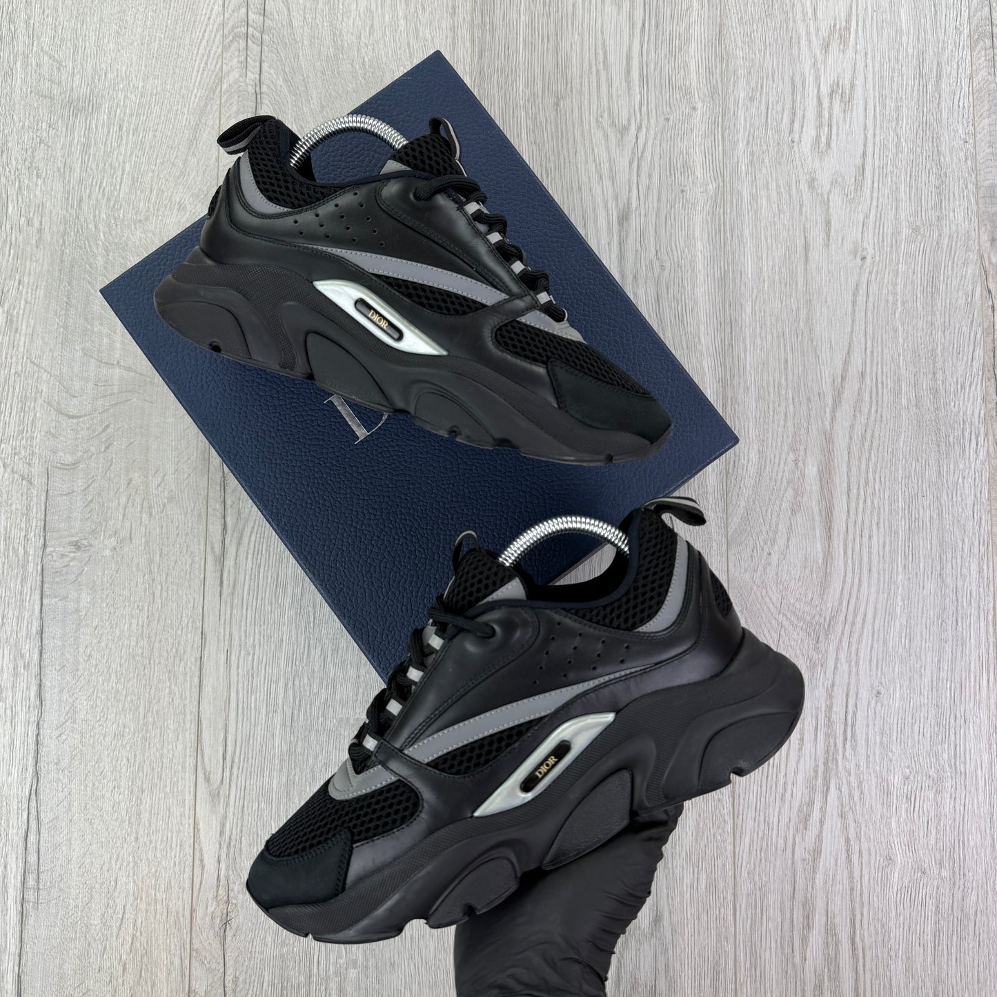 Dior B22 Men’s Triple Black Runners - 41 (Fit Uk 7)