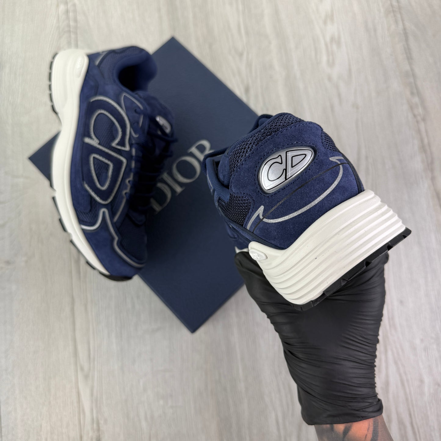 Dior B30 Men’s Full Suede Navy Trainers - 40 (Uk 6/6.5)