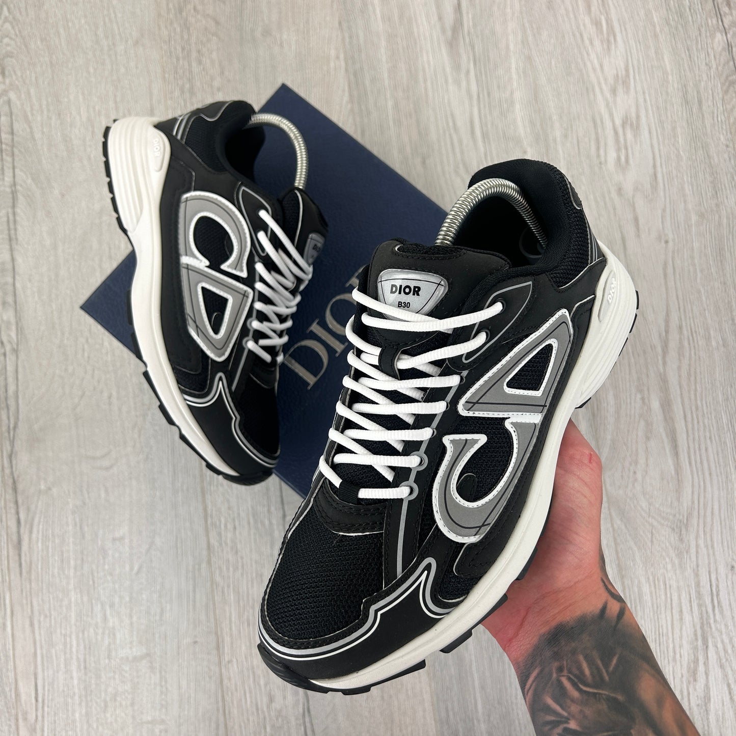 Dior B30 Men’s Black & White Trainers - 44 (Fit Uk 10)