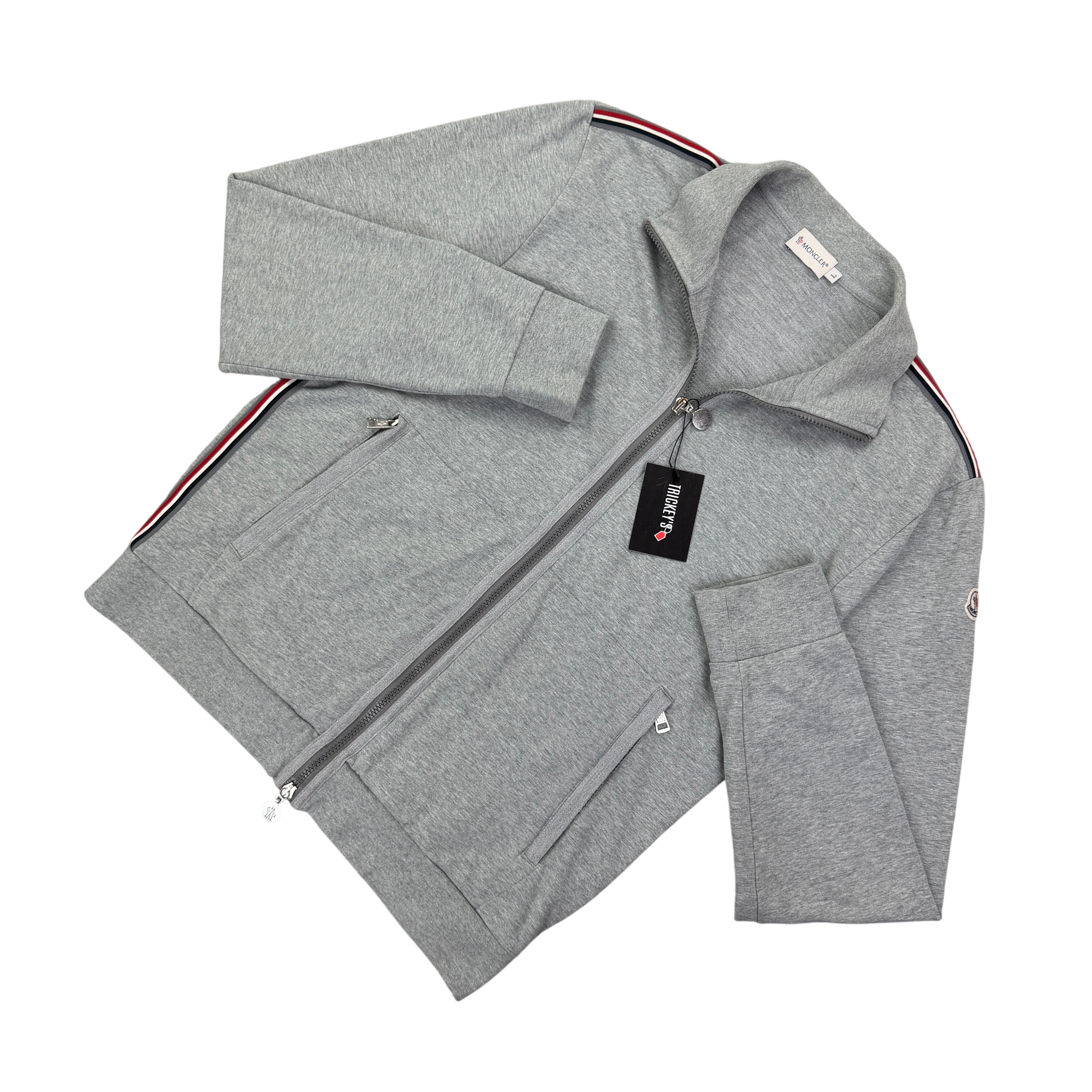Moncler Men's Maglia Grey Zip-up Cardigan - Large Slim – Trickey.store