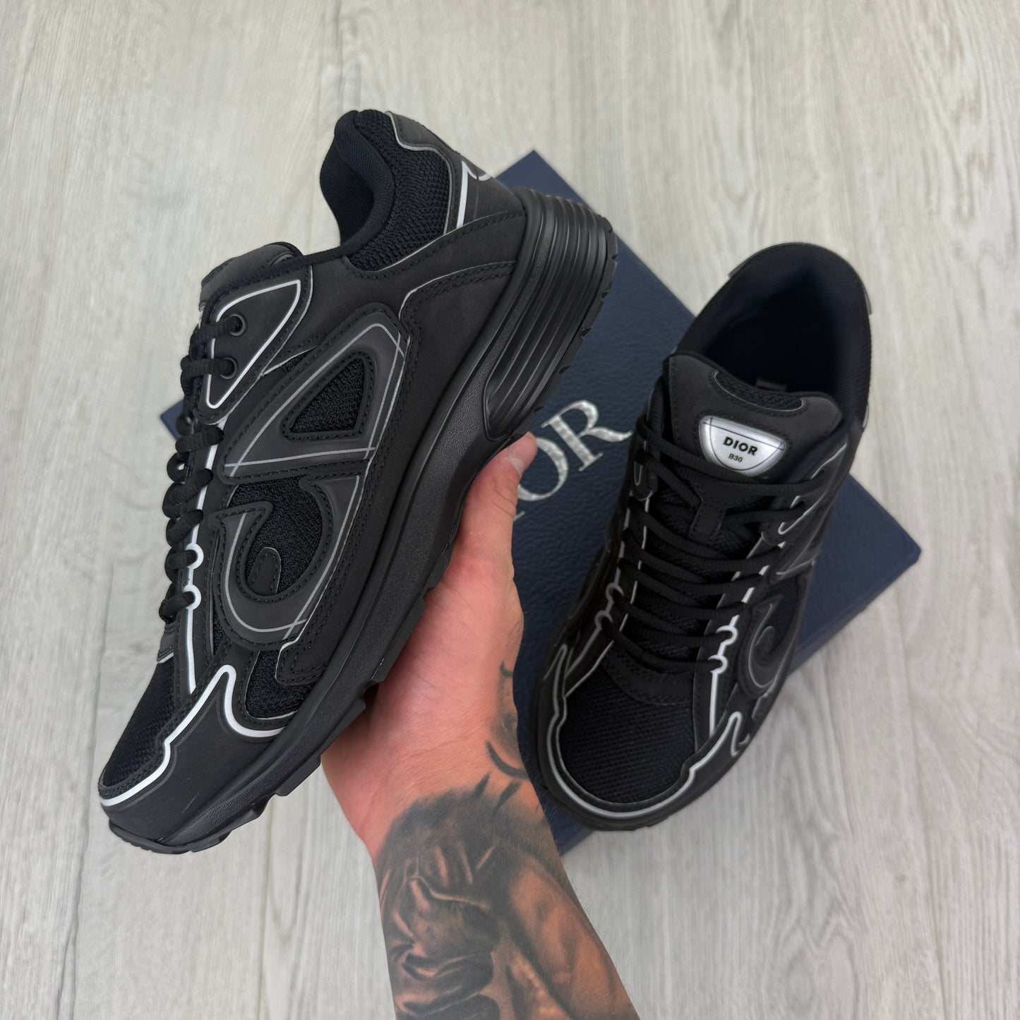 Dior B30 Men’s Triple Black Trainers - 39.5 (Fit Uk 6)