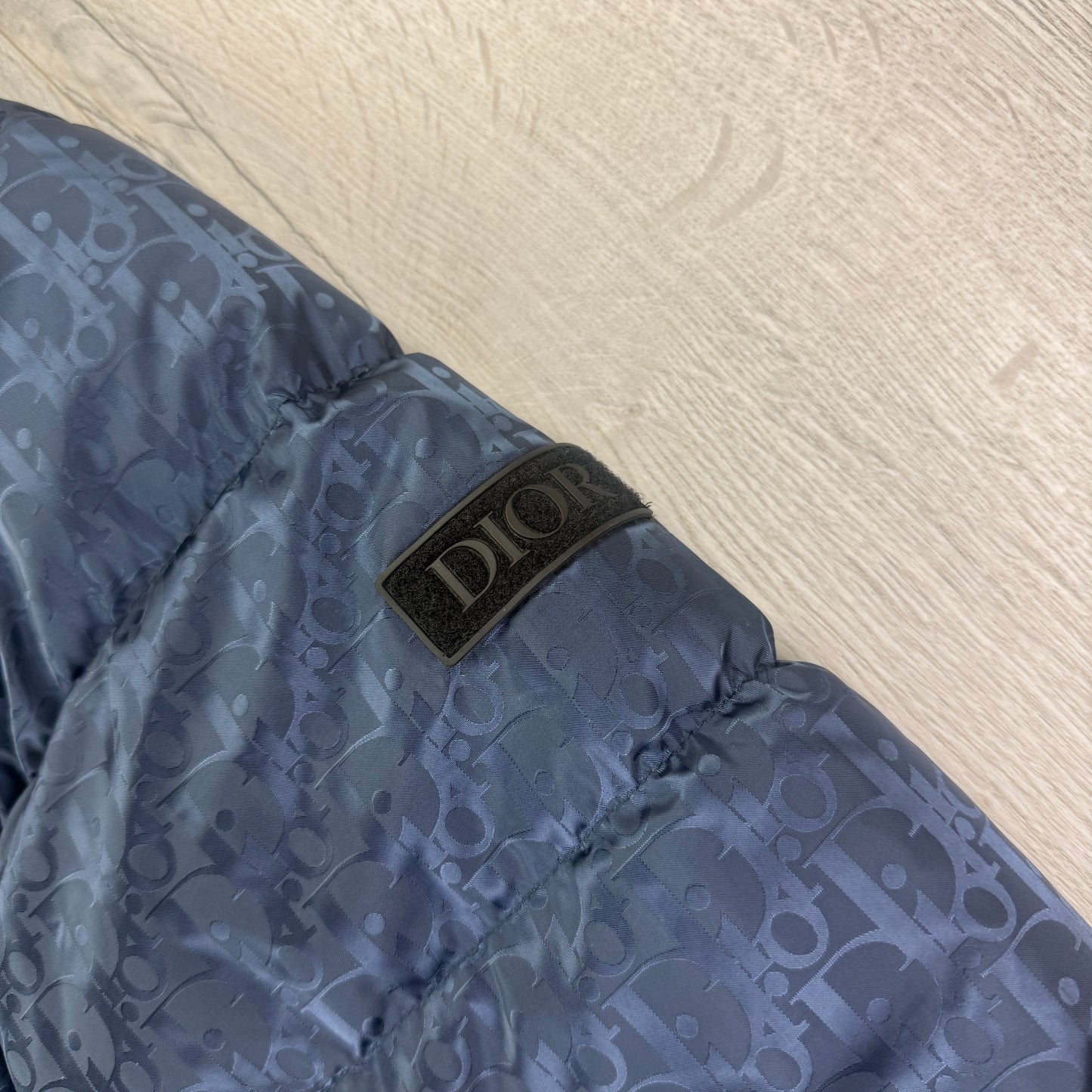 Dior Men’s Navy Oblique Zip-up Down Jacket - 50 (Large)