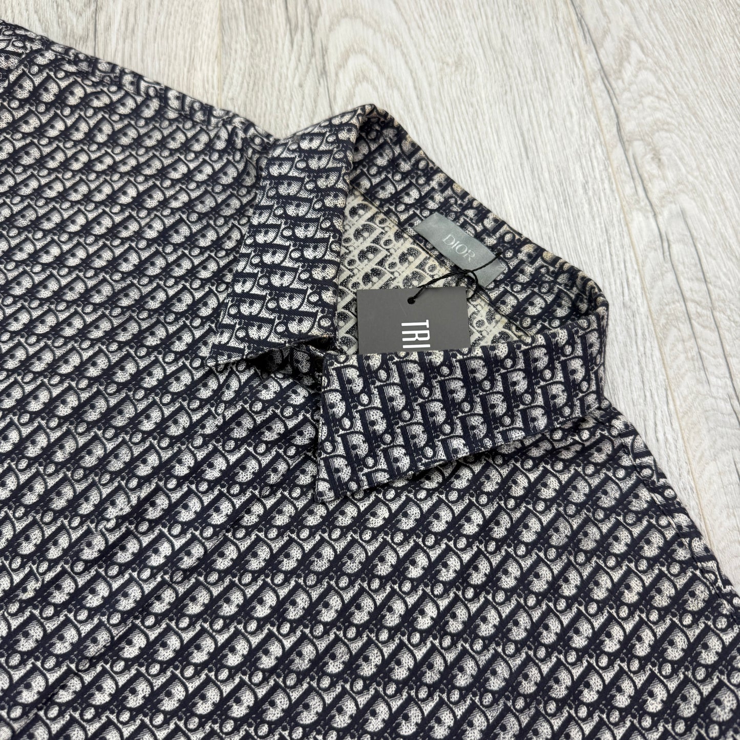 Dior Men’s Oblique Short Sleeve Shirt - 41 (M/L)