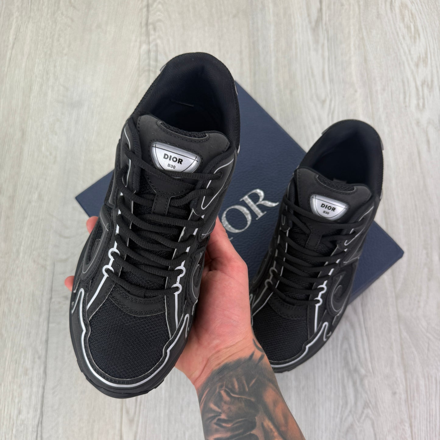 Dior B30 Men’s Triple Black Trainers - 39.5 (Fit Uk 6)