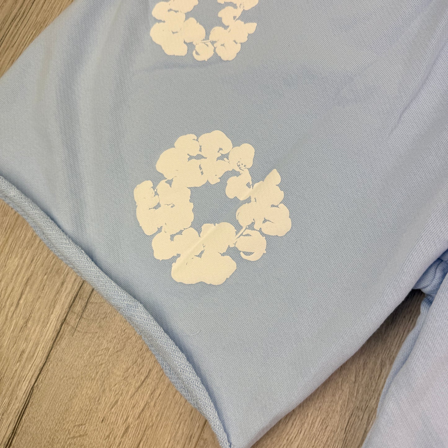 Denim Tears Men’s Baby Blue Shorts & Hoodie Set
