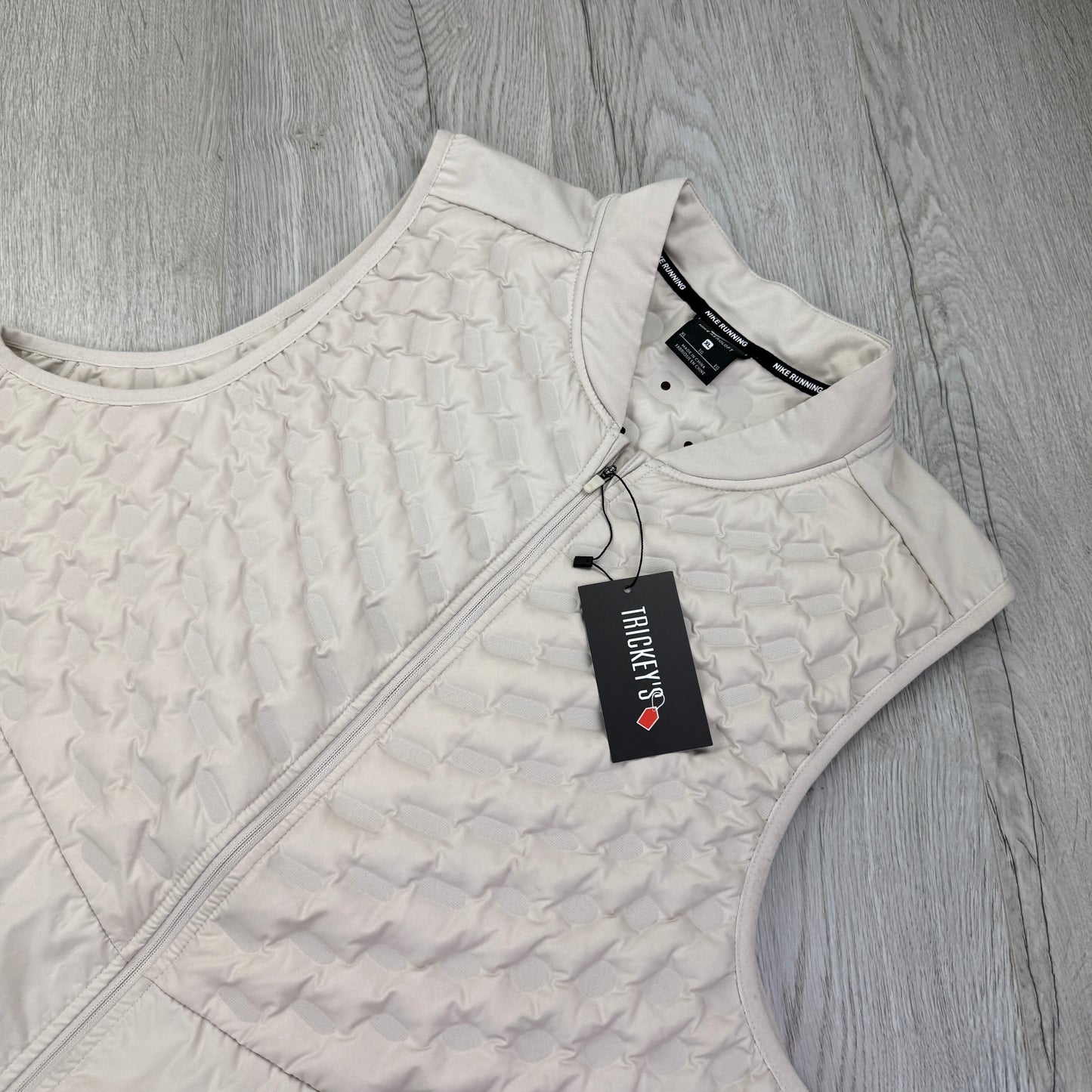 Nike Men’s Beige Zip-up Beige Vest Gilet - XL