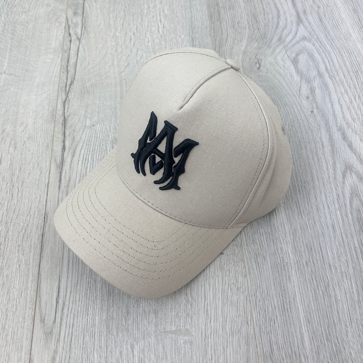 Amiri Men’s Beige MA Logo Full Canvas Cap
