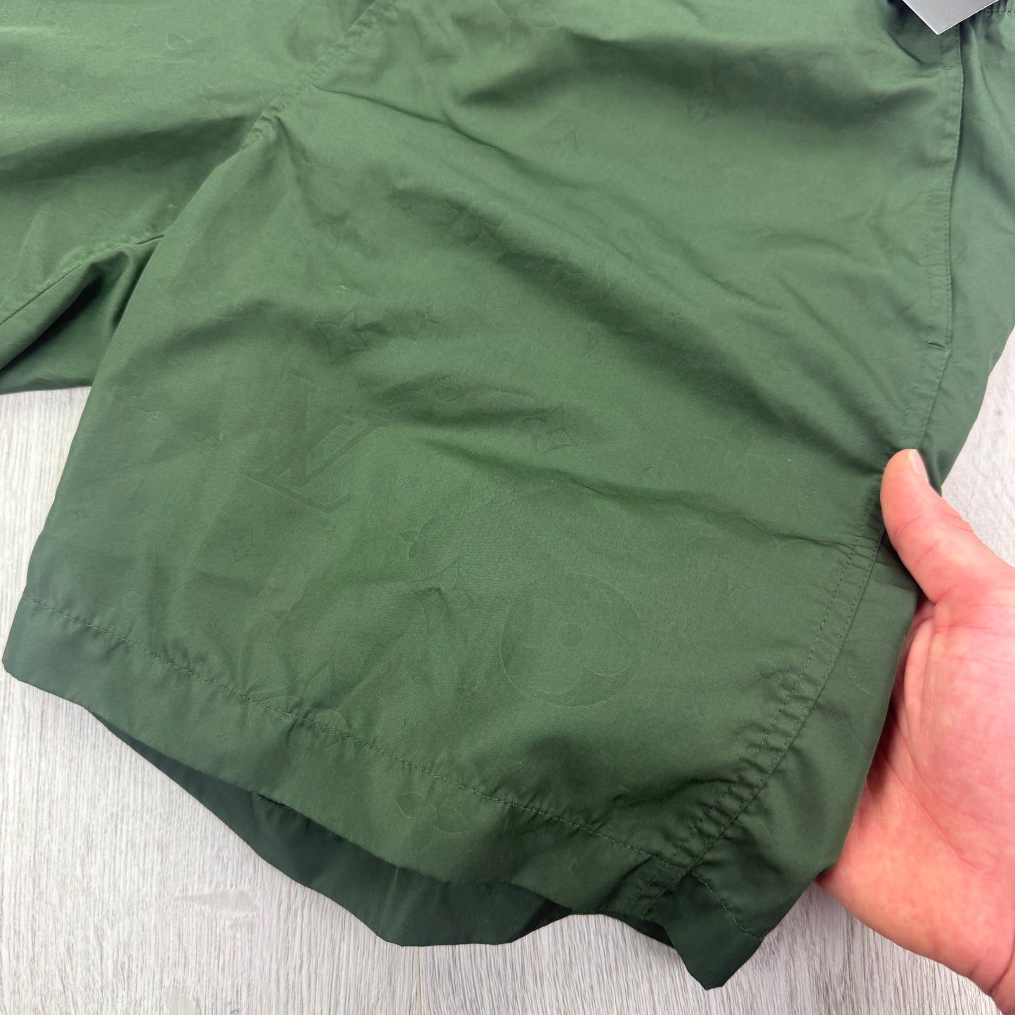 Louis Vuitton Khaki Monogram Swim Shorts - Large