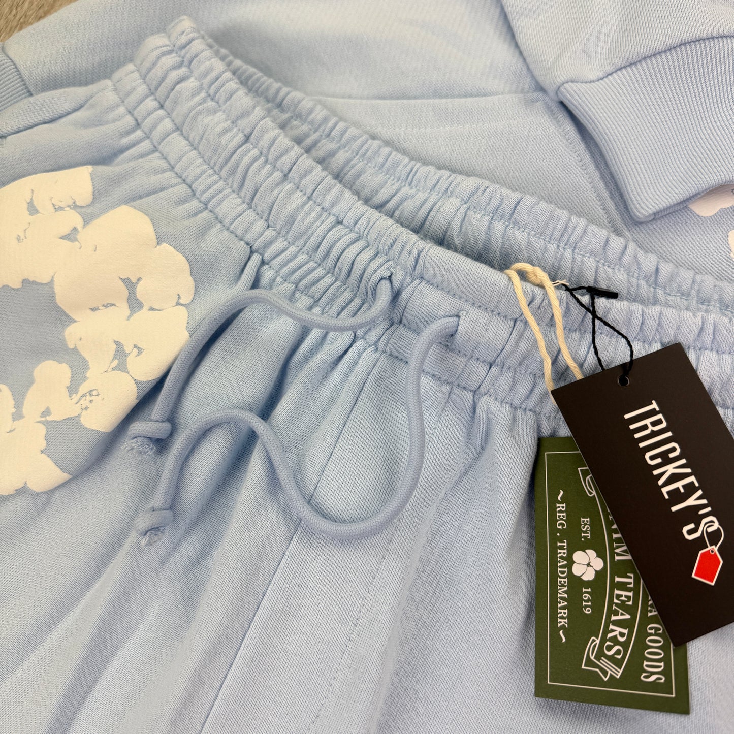 Denim Tears Men’s Baby Blue Shorts & Hoodie Set