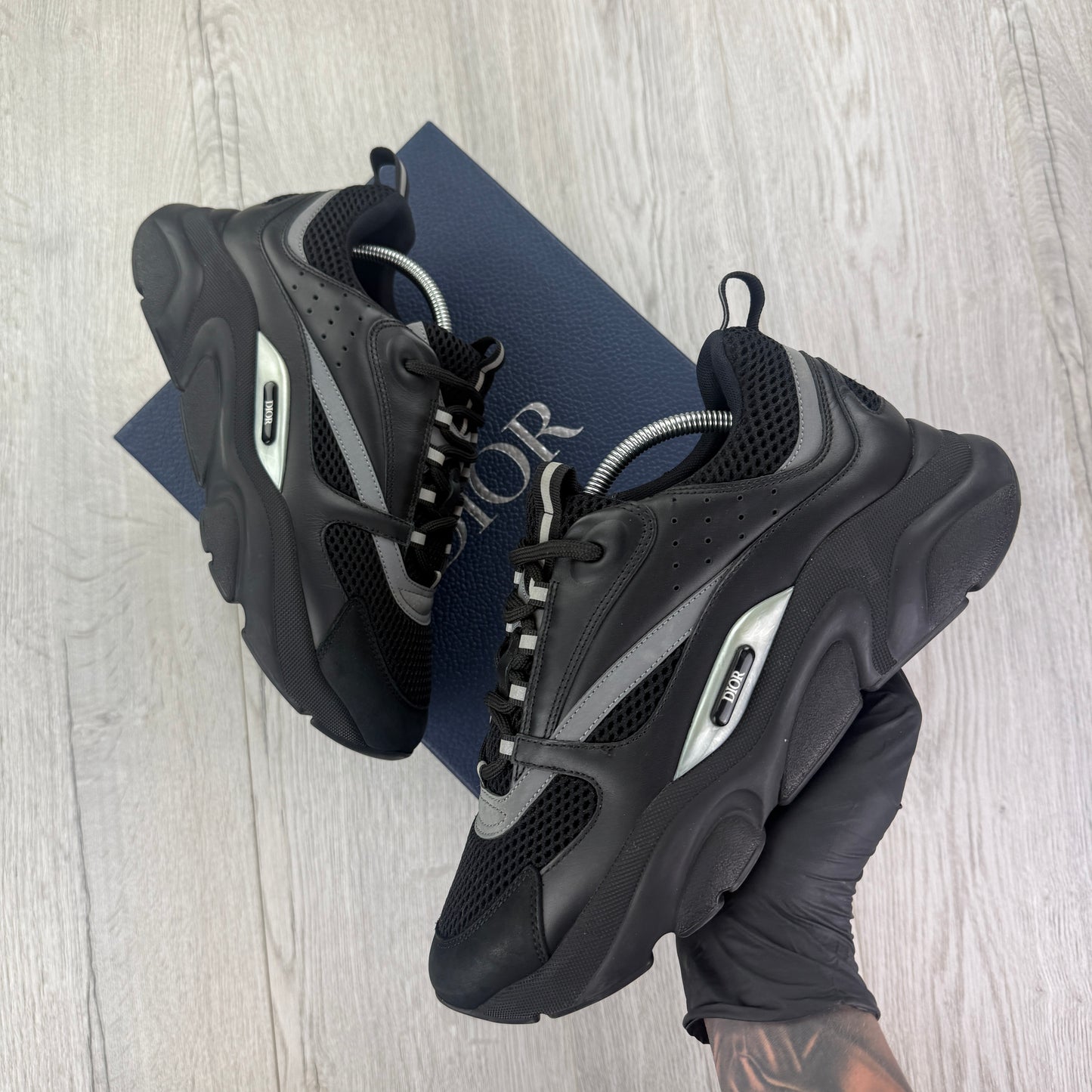 Dior B22 Men’s Triple Black Trainers - 43.5 (Fit Uk 9)