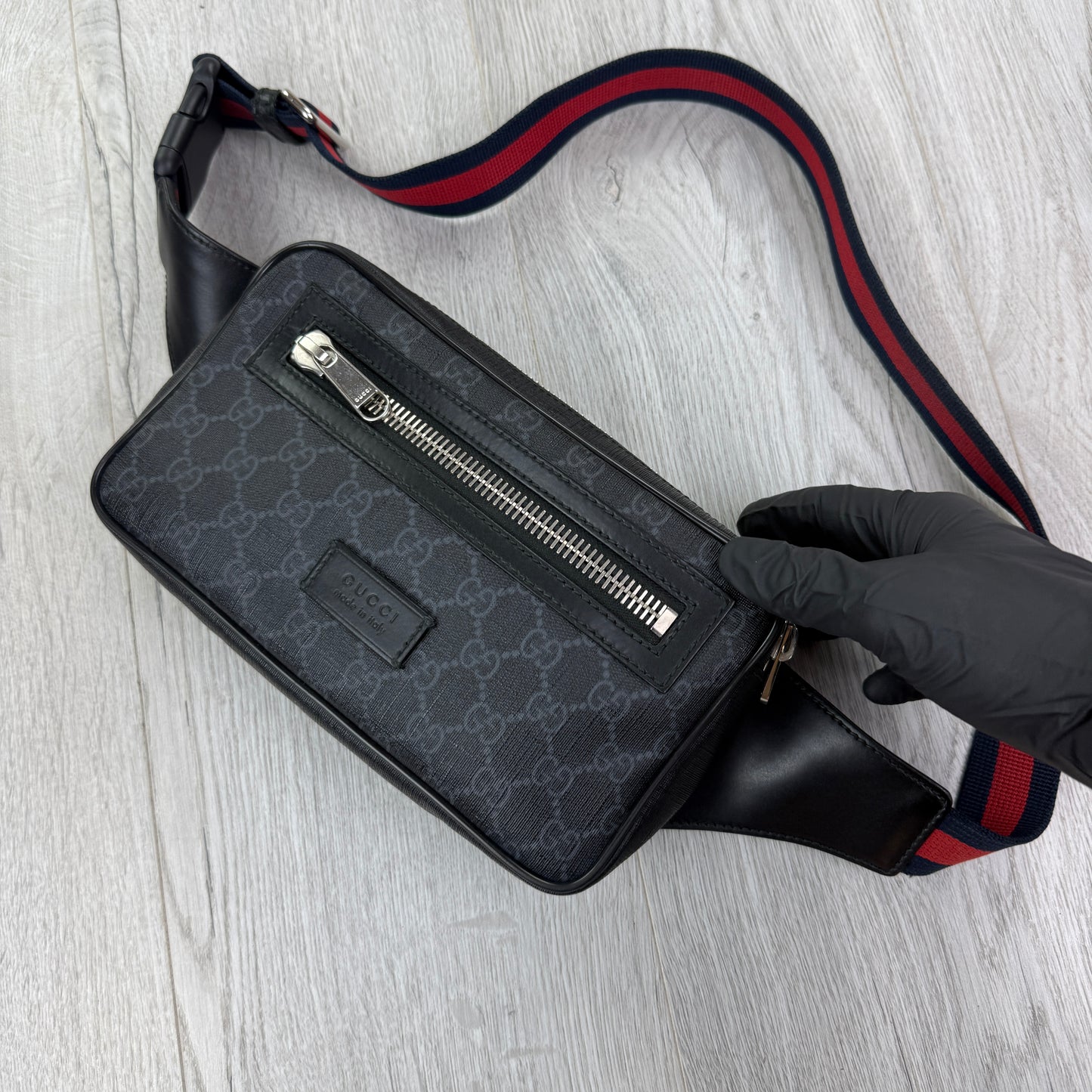 Gucci Men’s GG Black Belt Bag