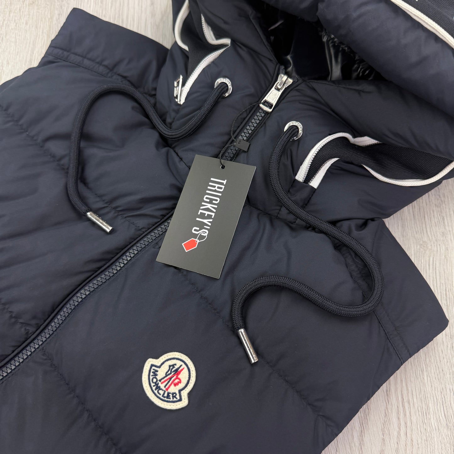 Moncler Men’s Navy Cardamine Hooded Gilet - Size 1