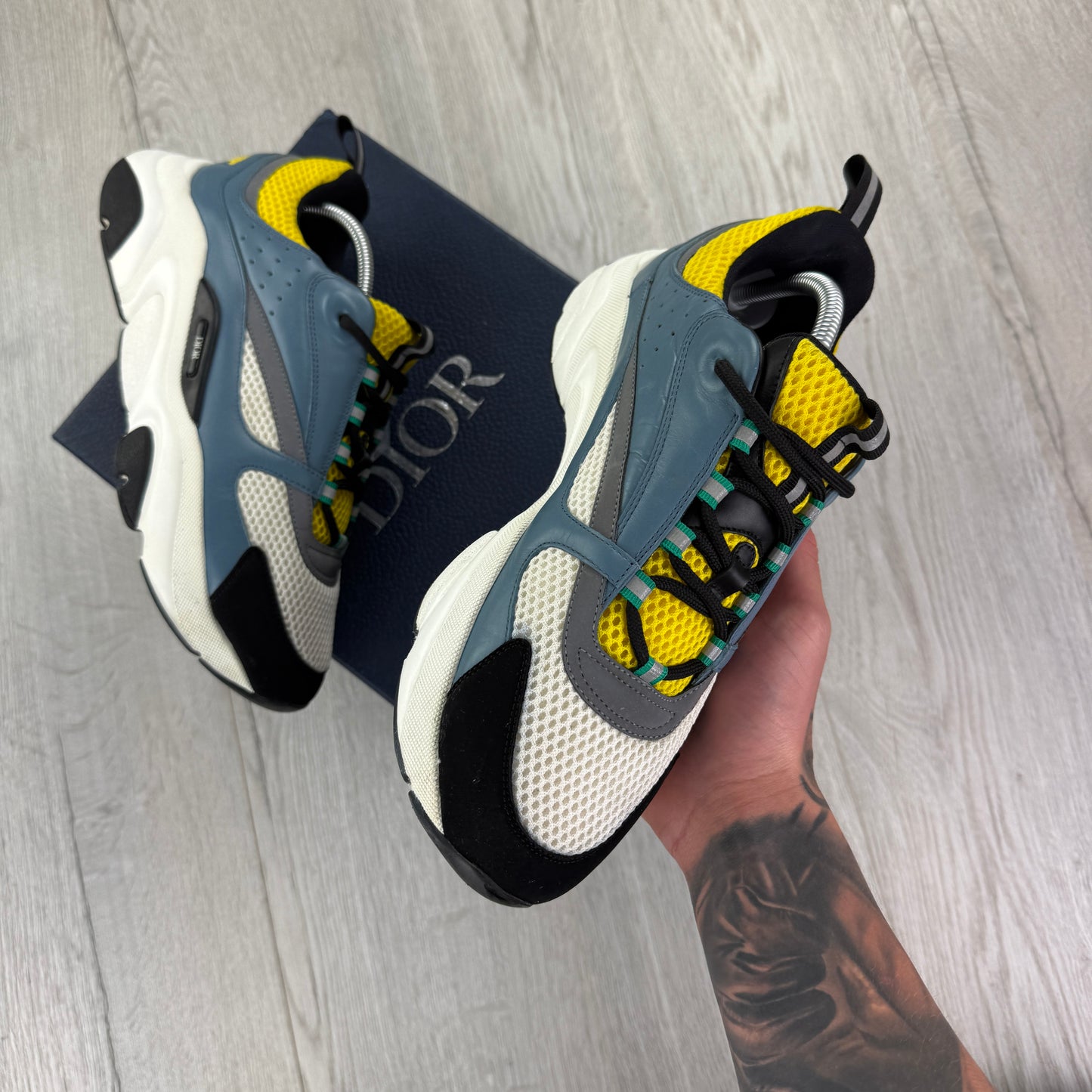 Dior B22 Men’s Blue & Yellow Runners - 44 (Fit Uk 9)