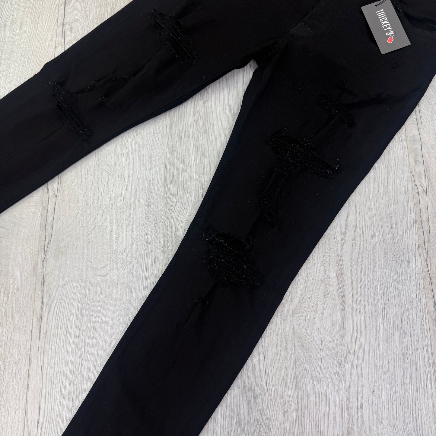Amiri Men’s Black Distressed Ripped Jeans - Uk 32