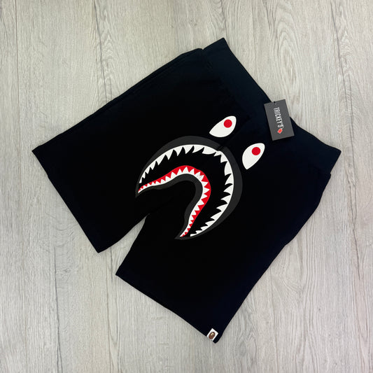 Bape Men’s Black Front Shark Shorts