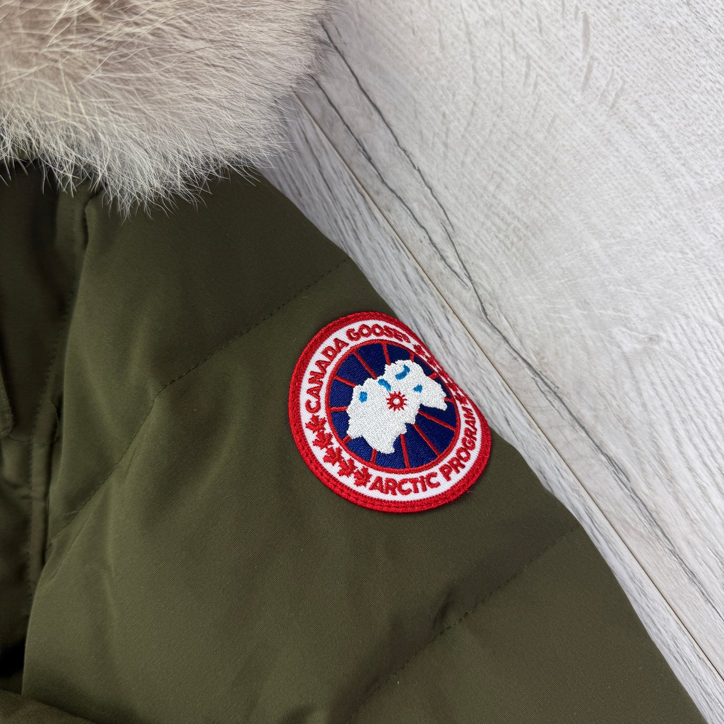 Canada Goose Men’s Khaki Green Wyndham Parker Jacket - Small Fusion