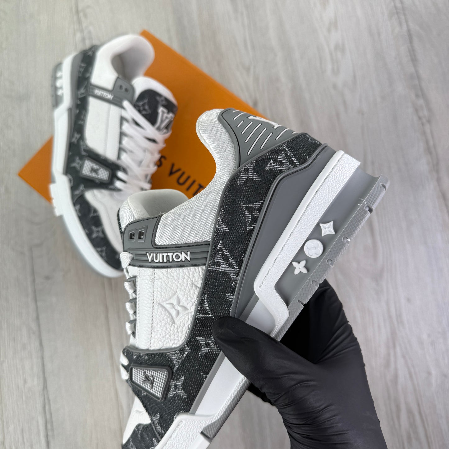 Louis Vuitton Men’s Grey White Sneakers - Uk 9 (Fit 10)