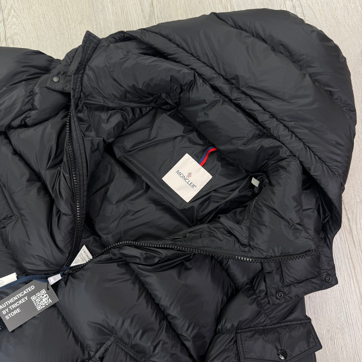 Moncler Men’s Couyere Hooded Black Down Jacket - Size 4