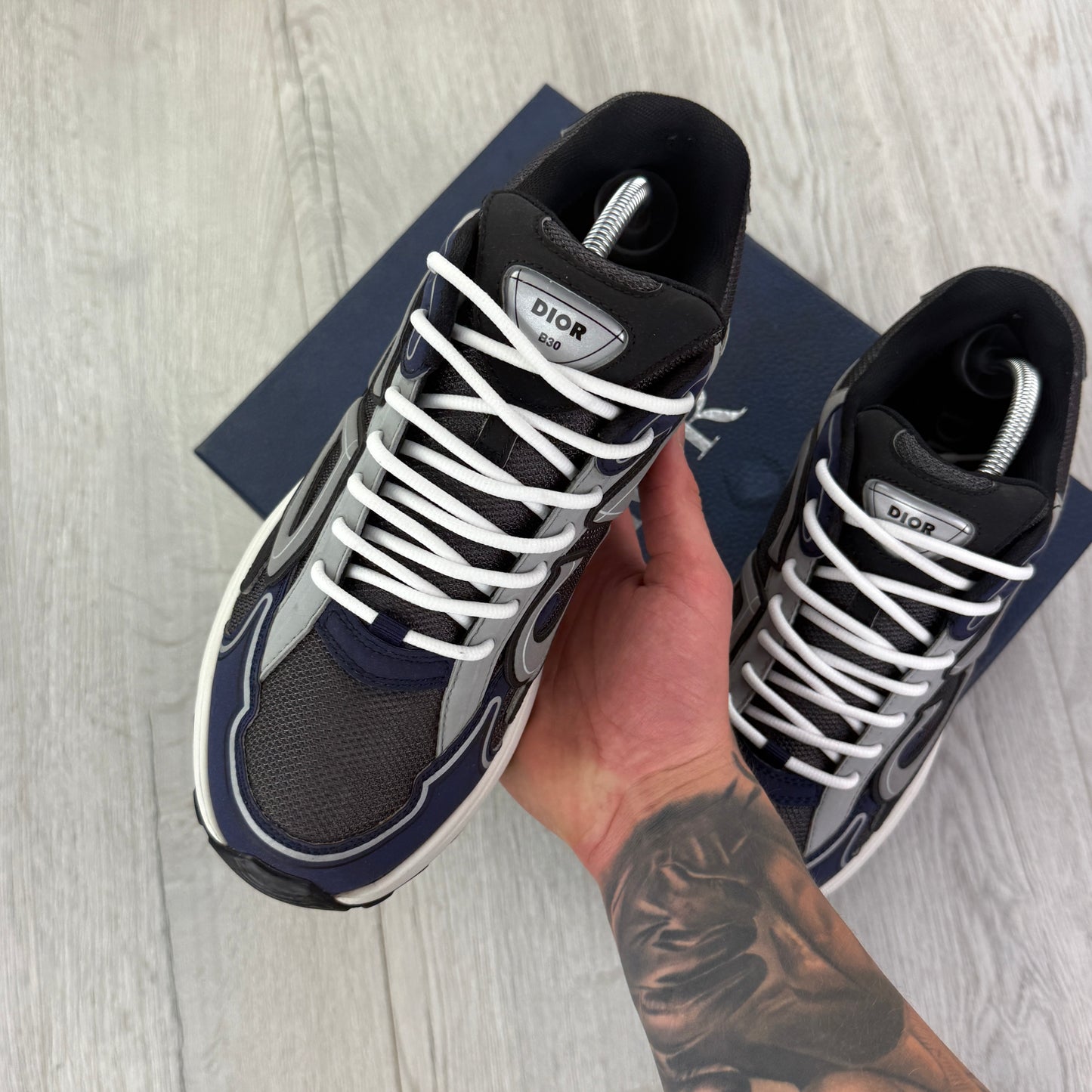 Dior B30 Men’s Navy CD Trainers - 43 (Fit Uk 9)