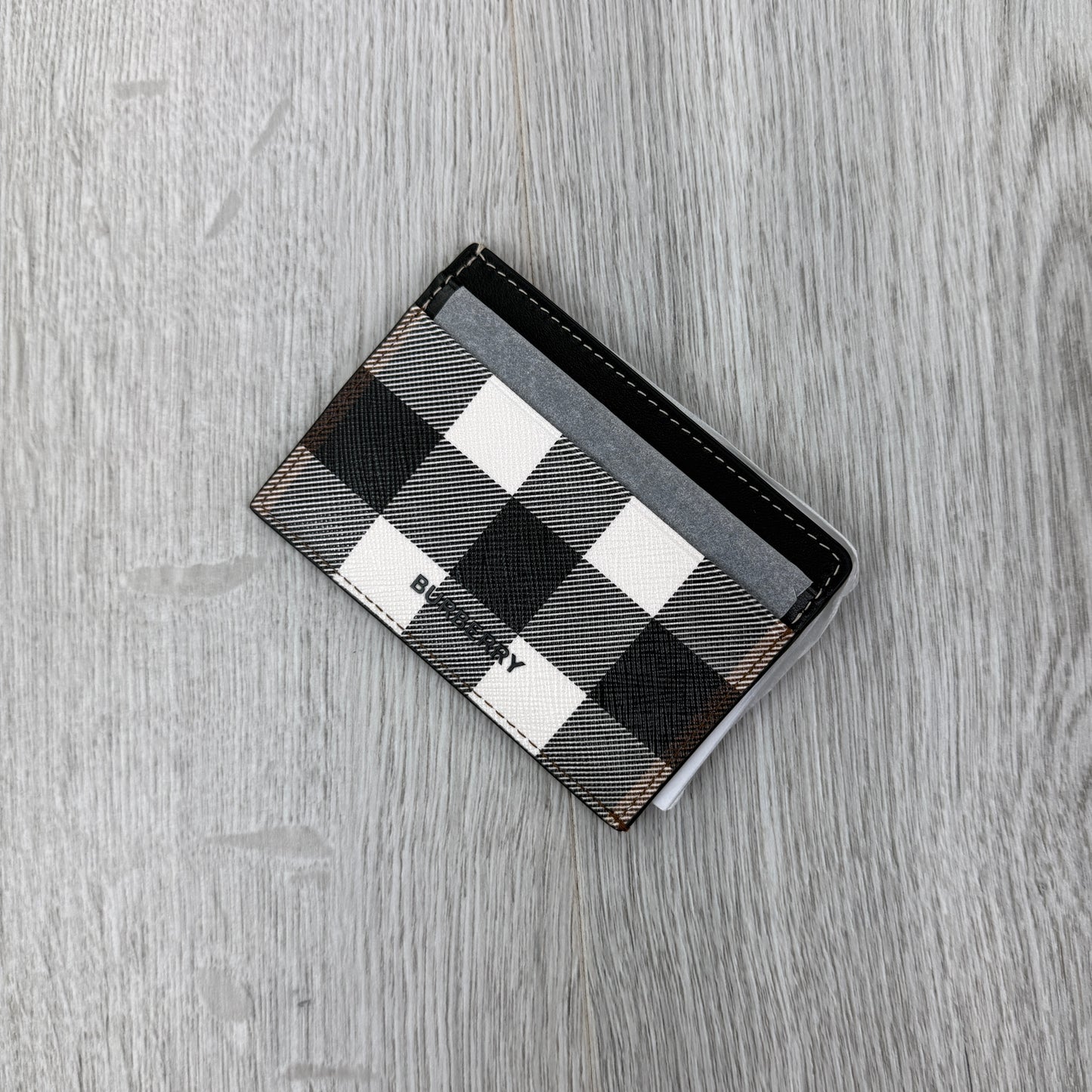 Burberry Check Dark Birch Card Case