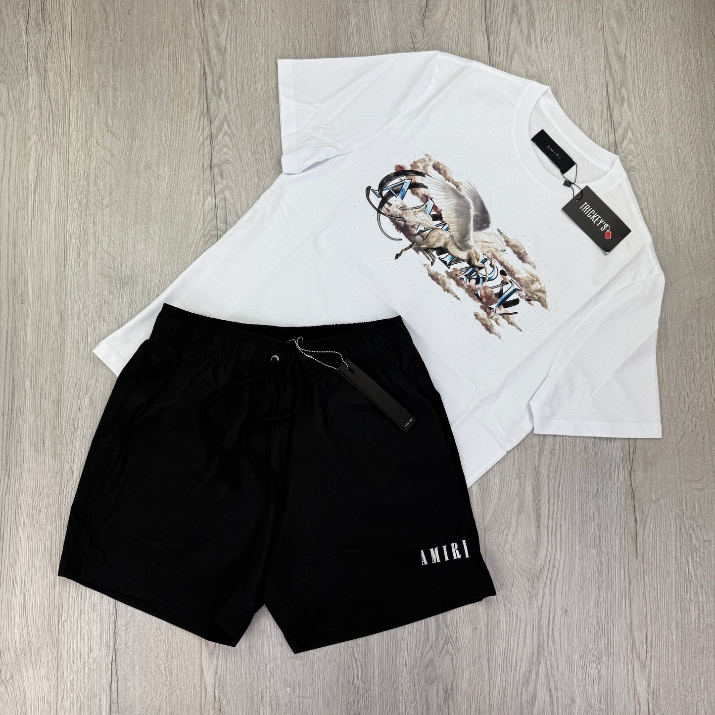 Amiri Men’s T-shirt & Swim Shorts Set