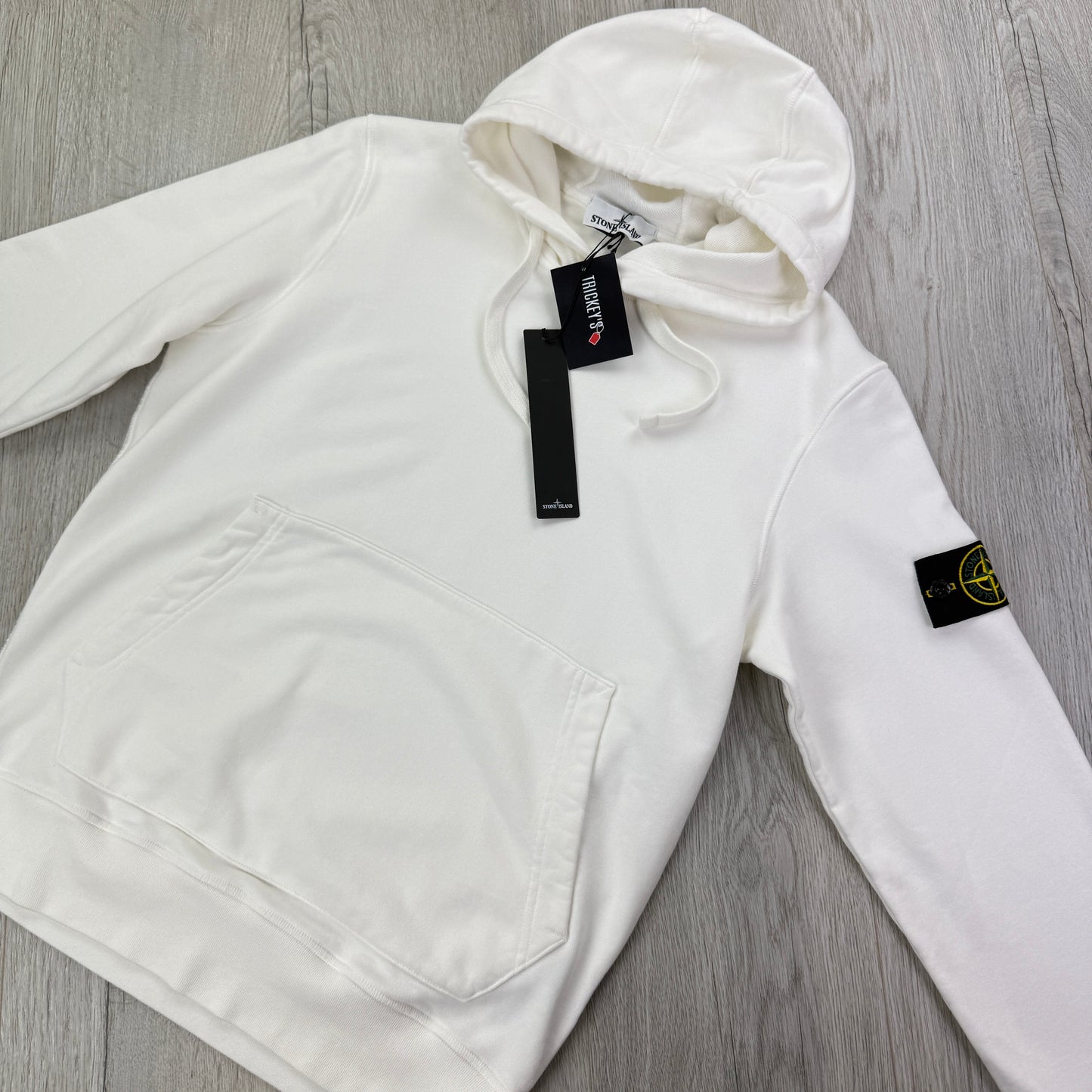 Stone Island Men’s White Pullover Hoodie