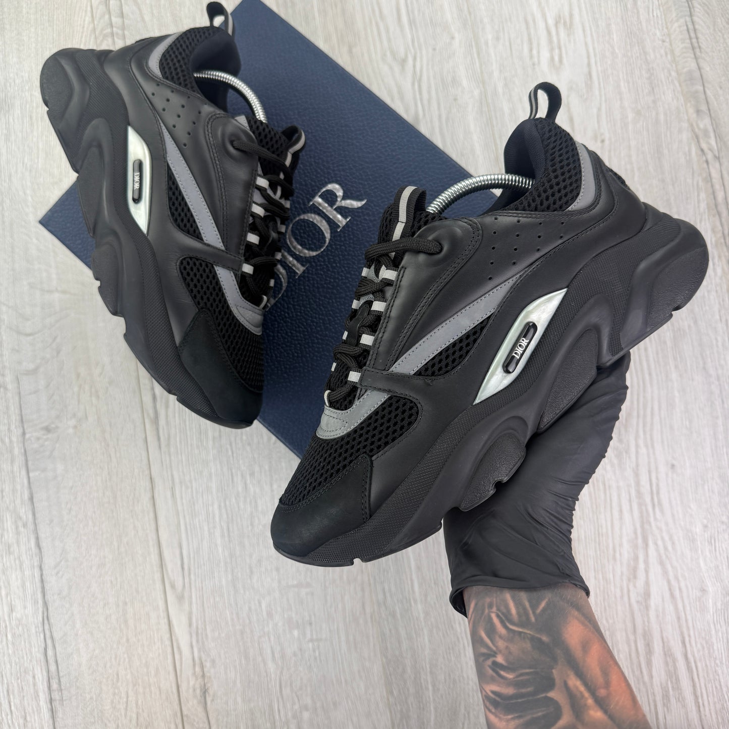 Dior B22 Men’s Triple Black Trainers - 43.5 (Fit Uk 9)
