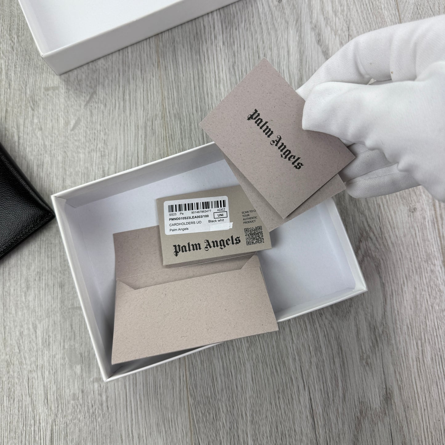 Palm Angels Black Zip-up Card Holder