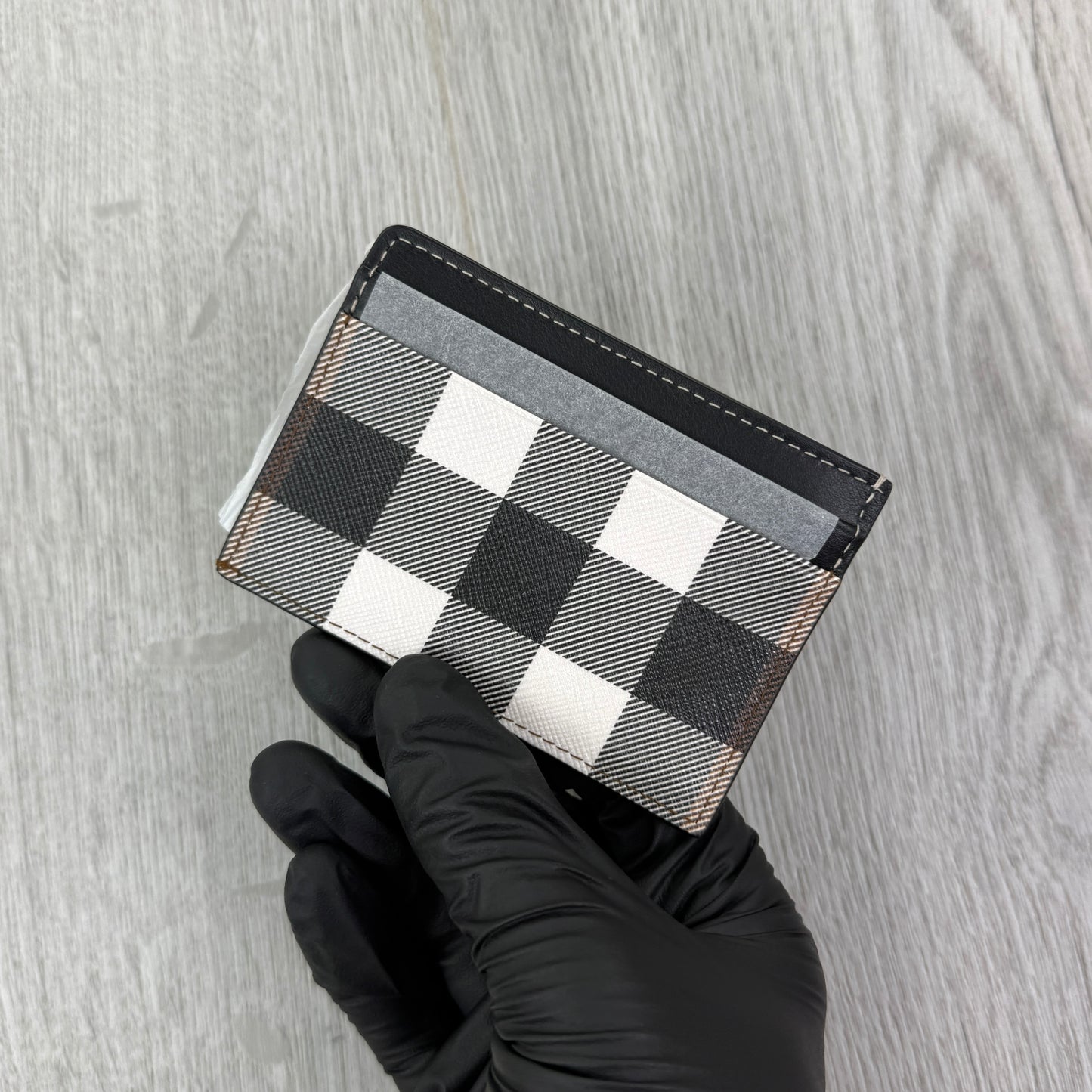 Burberry Check Dark Birch Card Case