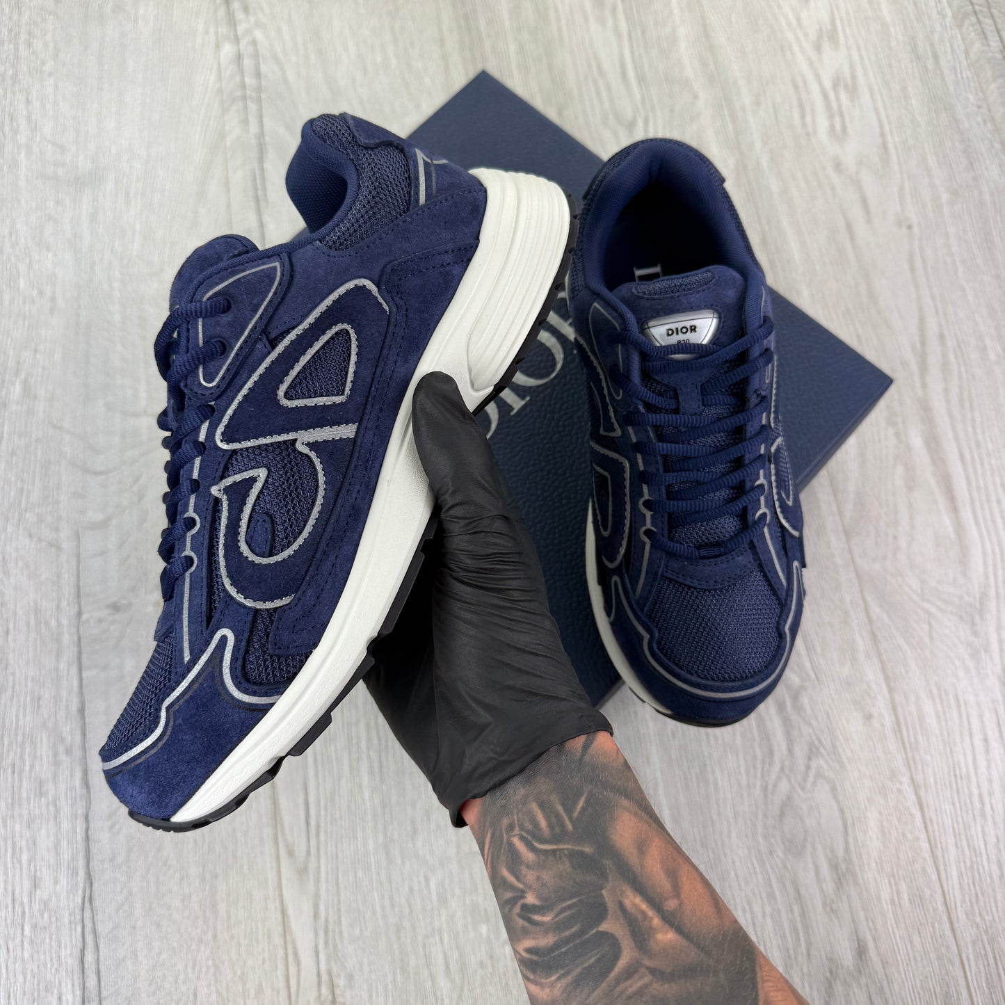 Dior B30 Men’s Full Suede Navy Trainers - 40 (Uk 6/6.5)