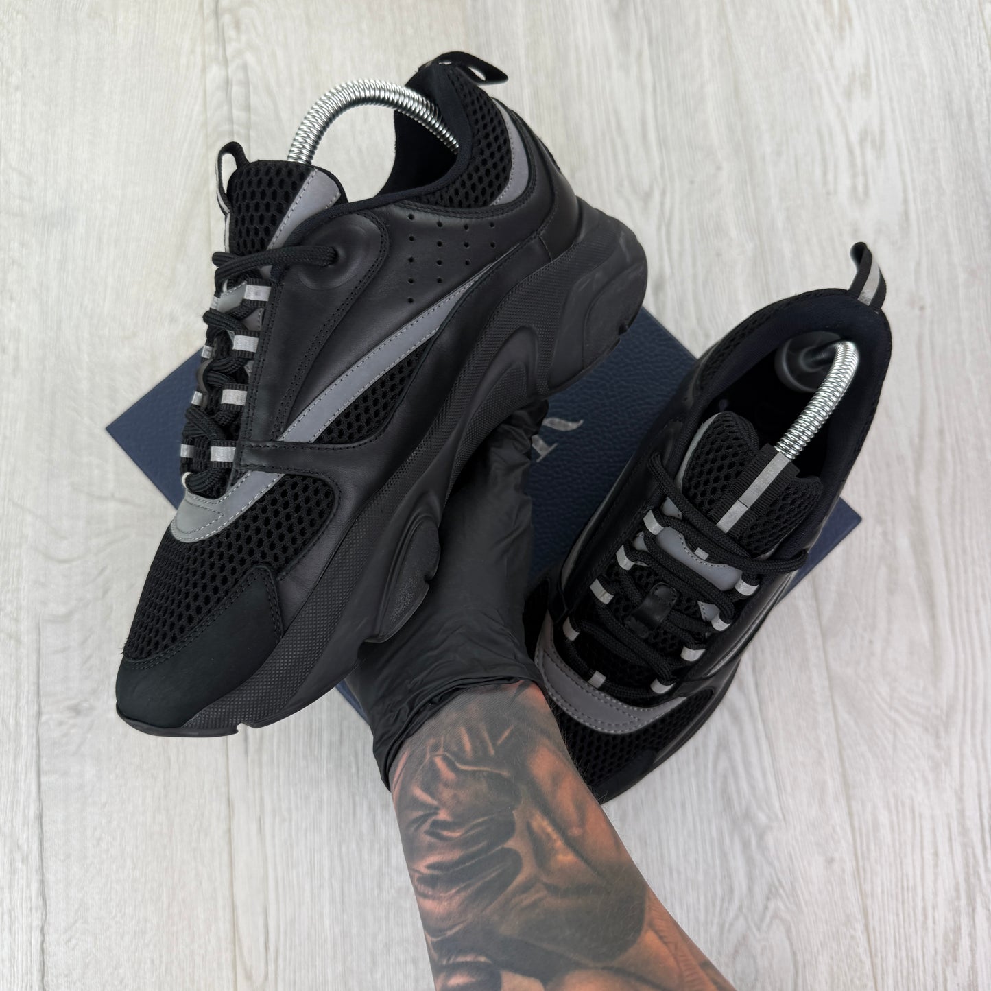 Dior B22 Men’s Triple Black Runners - 41 (Fit Uk 7)