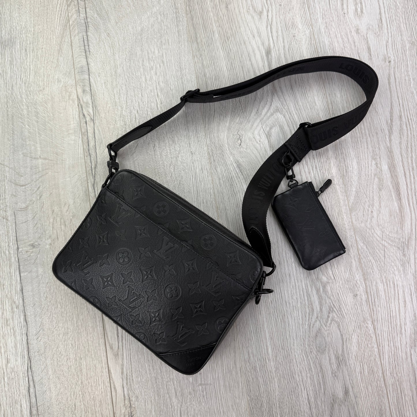 Louis Vuitton Men’s Shadow Black Monogram Duo Messenger Bag