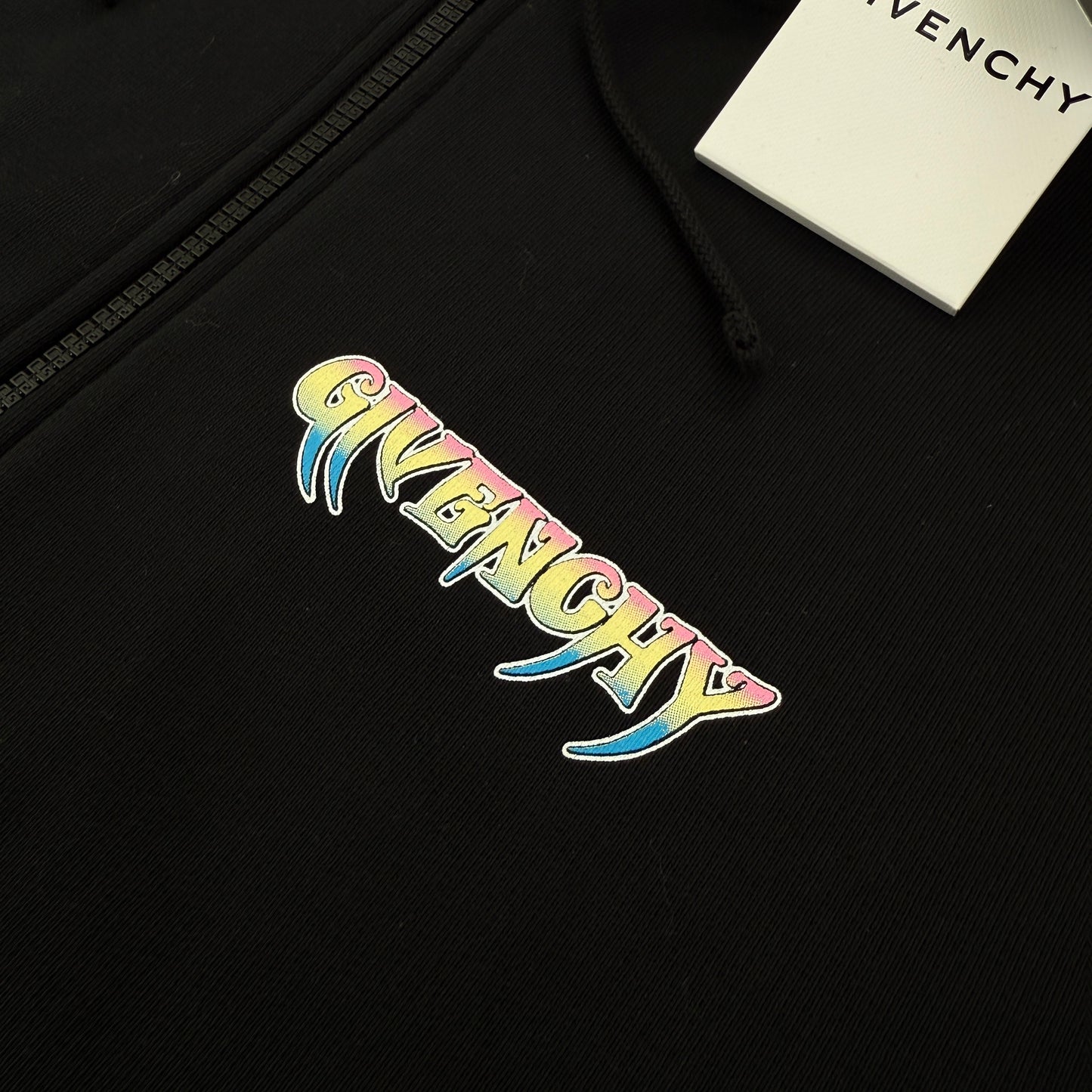 Givenchy Men’s Black Zip-up World Tour Hoodie