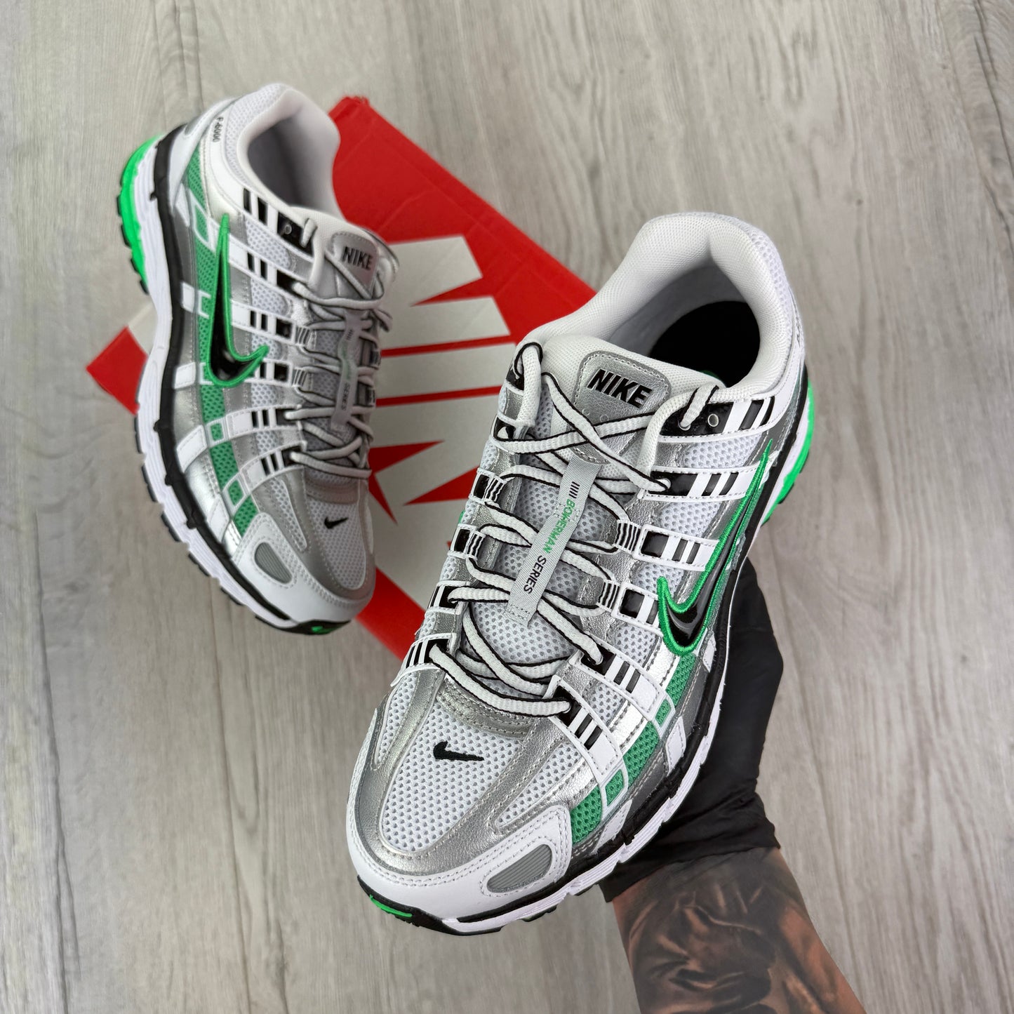Nike P6000 Men’s White Spring Green Trainers