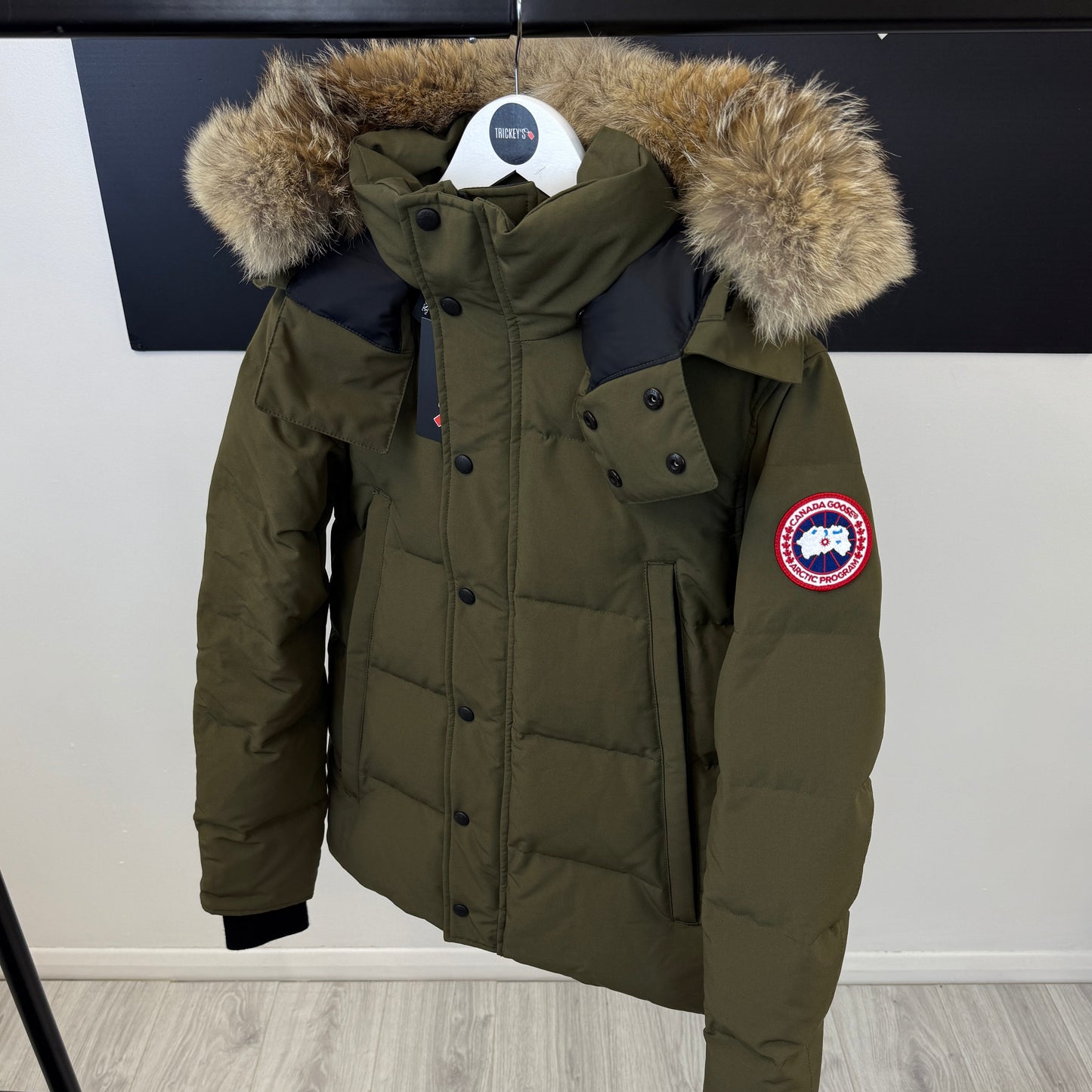 Canada Goose Men’s Khaki Green Wyndham Parker Jacket - Small Fusion