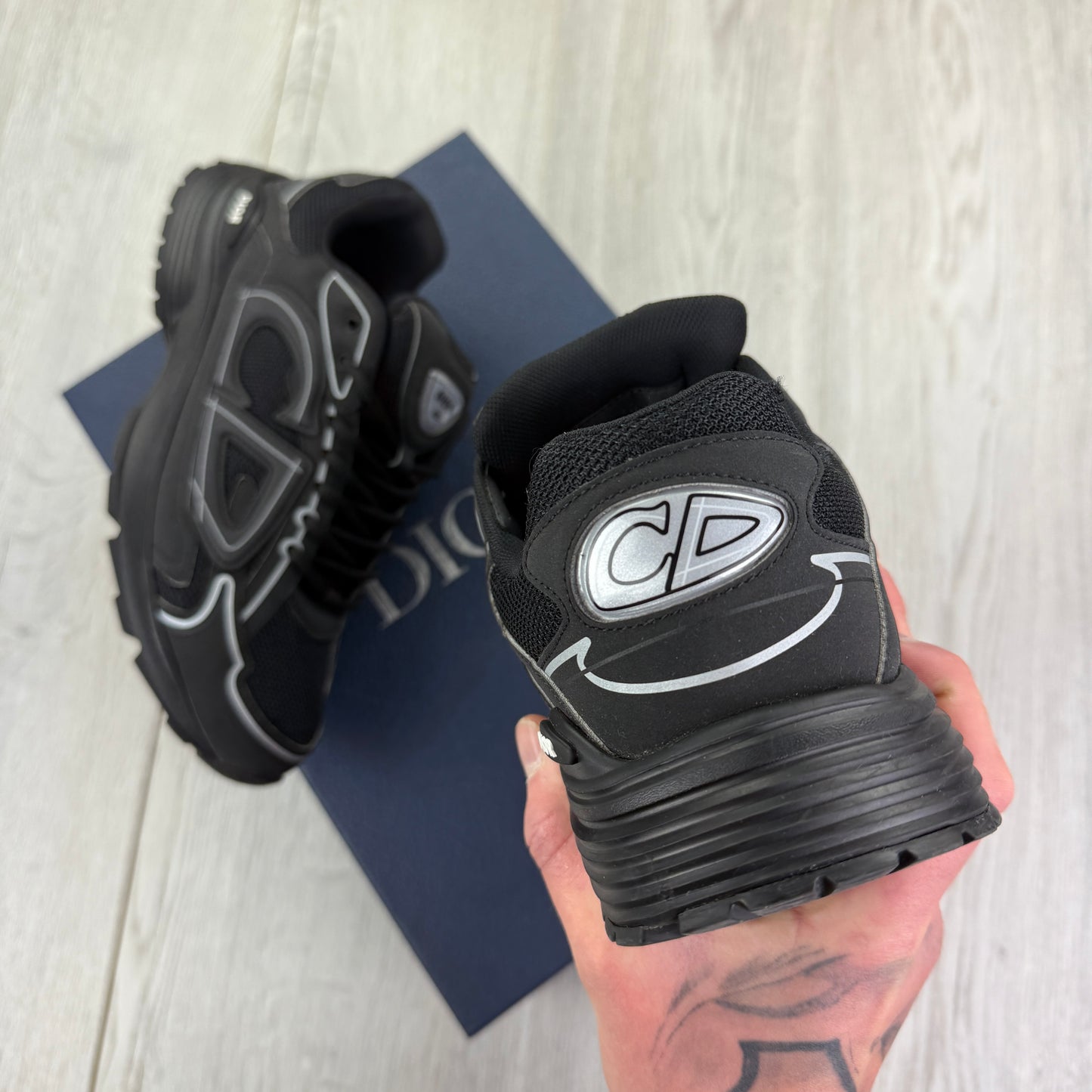 Dior B30 Men’s Triple Black Trainers - 39.5 (Fit Uk 6)
