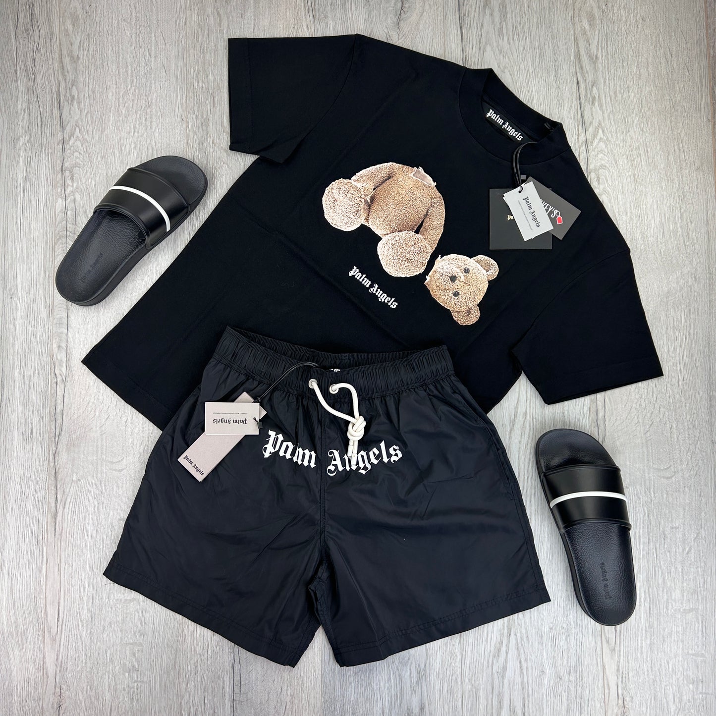 Palm Angels Men’s Black Full Summer Set