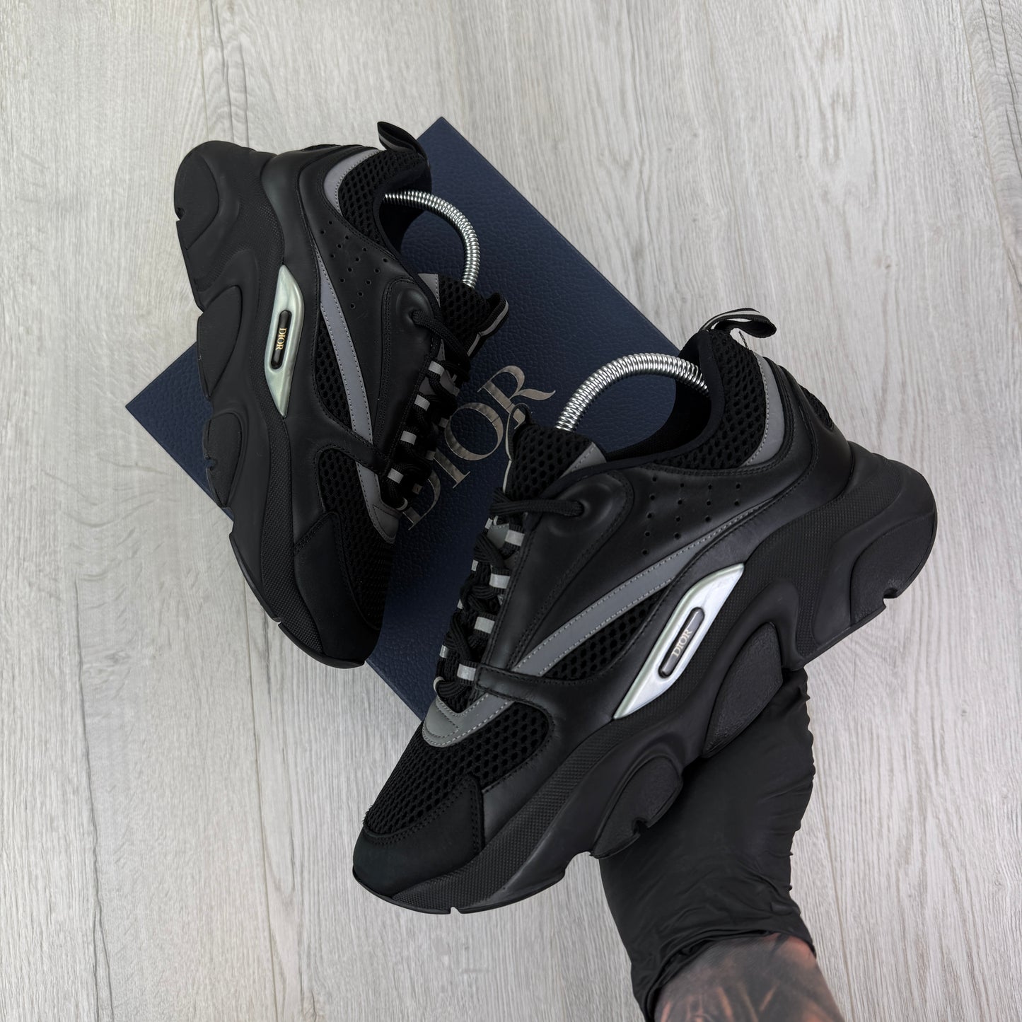 Dior B22 Men’s Triple Black Runners - 41 (Fit Uk 7)