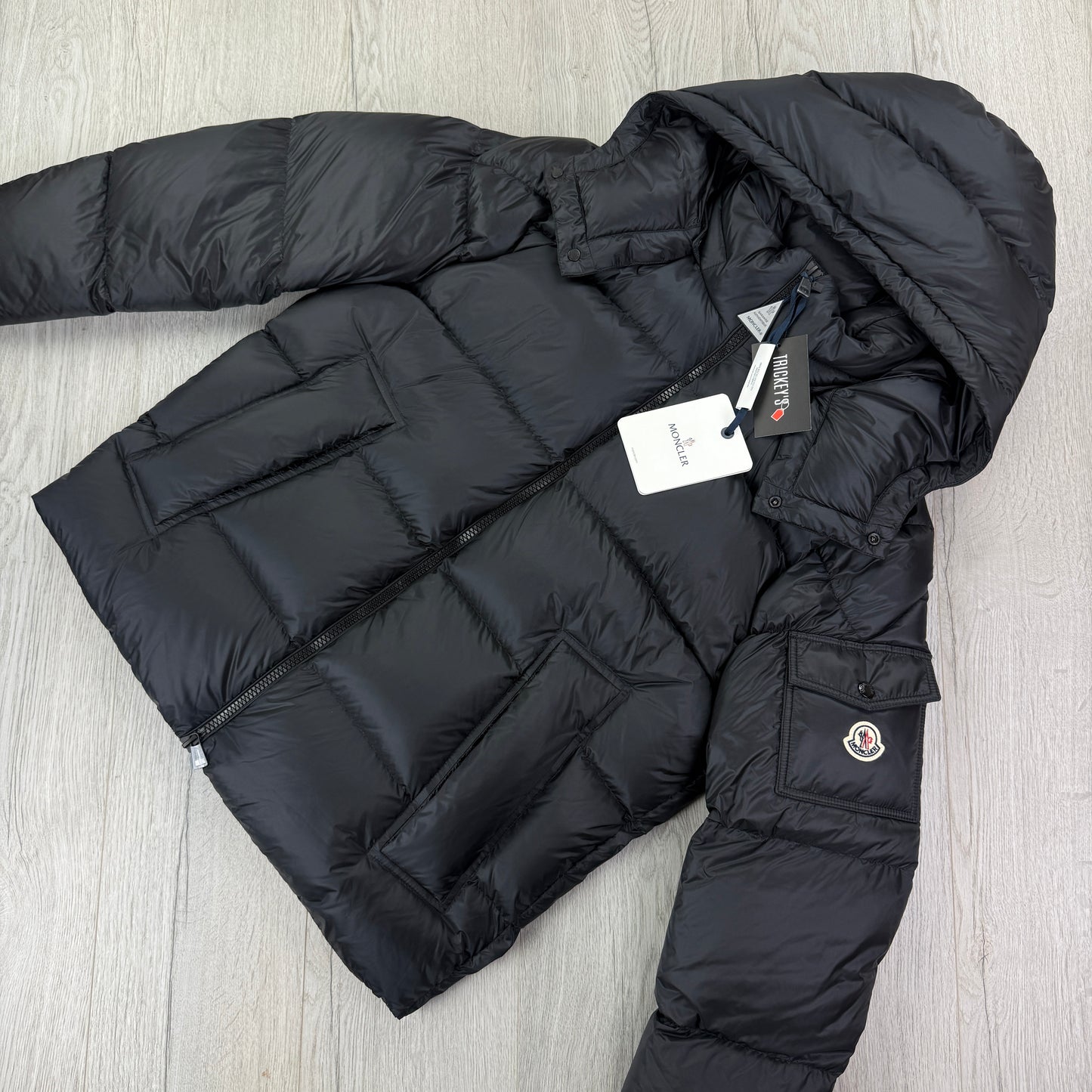 Moncler Men’s Couyere Hooded Black Down Jacket - Size 4