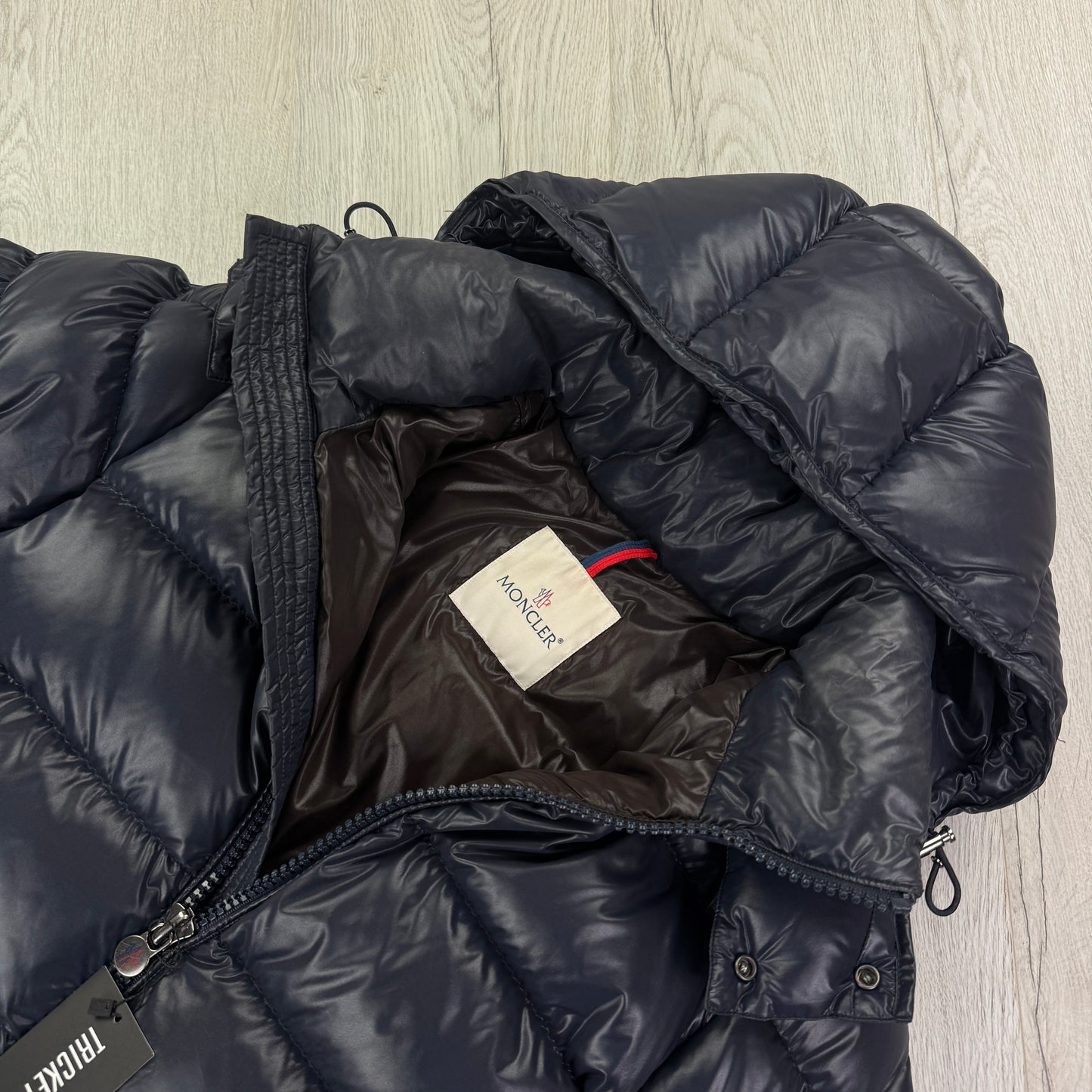 Moncler Men’s Navy Maya Zip-up Down Jacket - Size 0