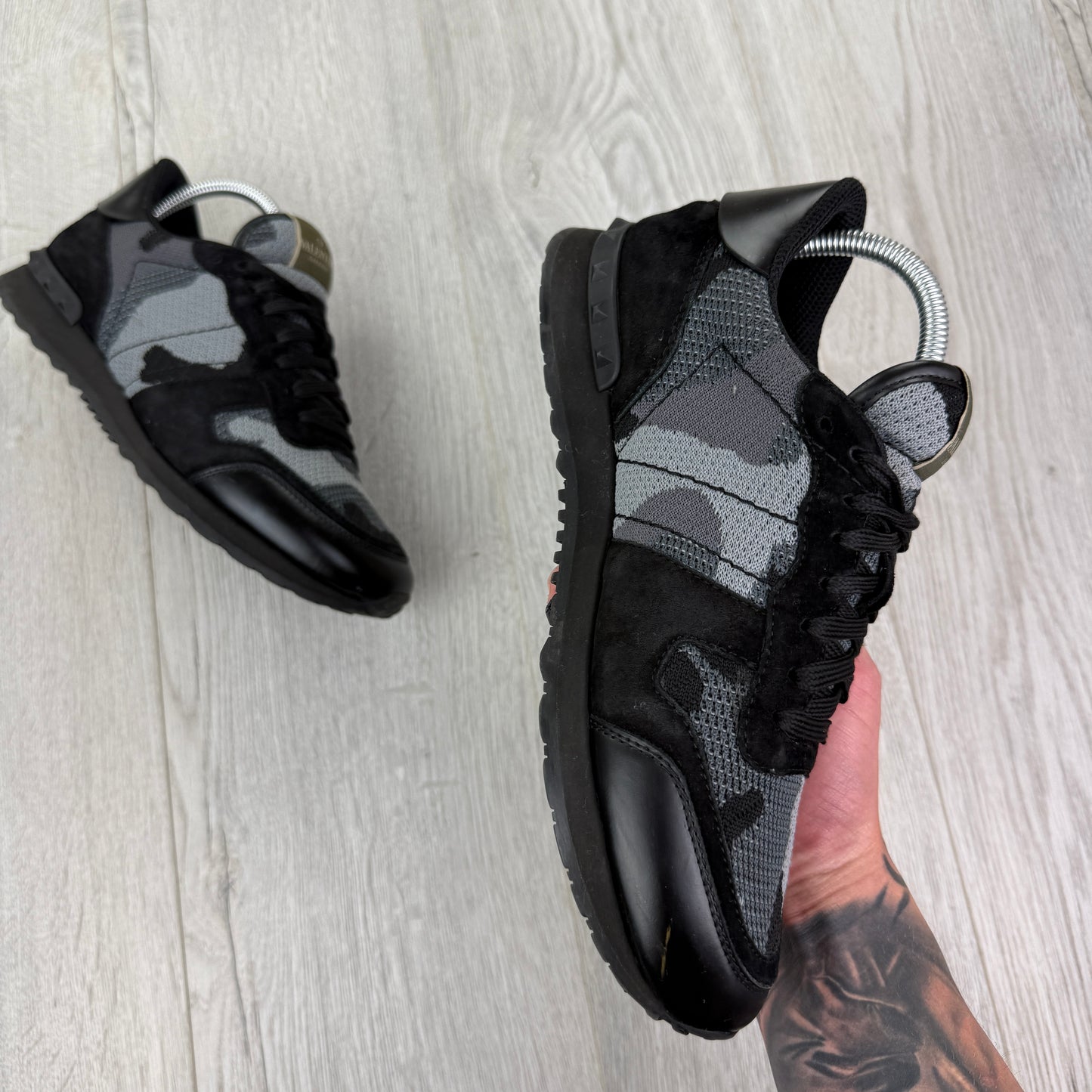 Valentino Men’s Black Camo Mesh Rockrunner