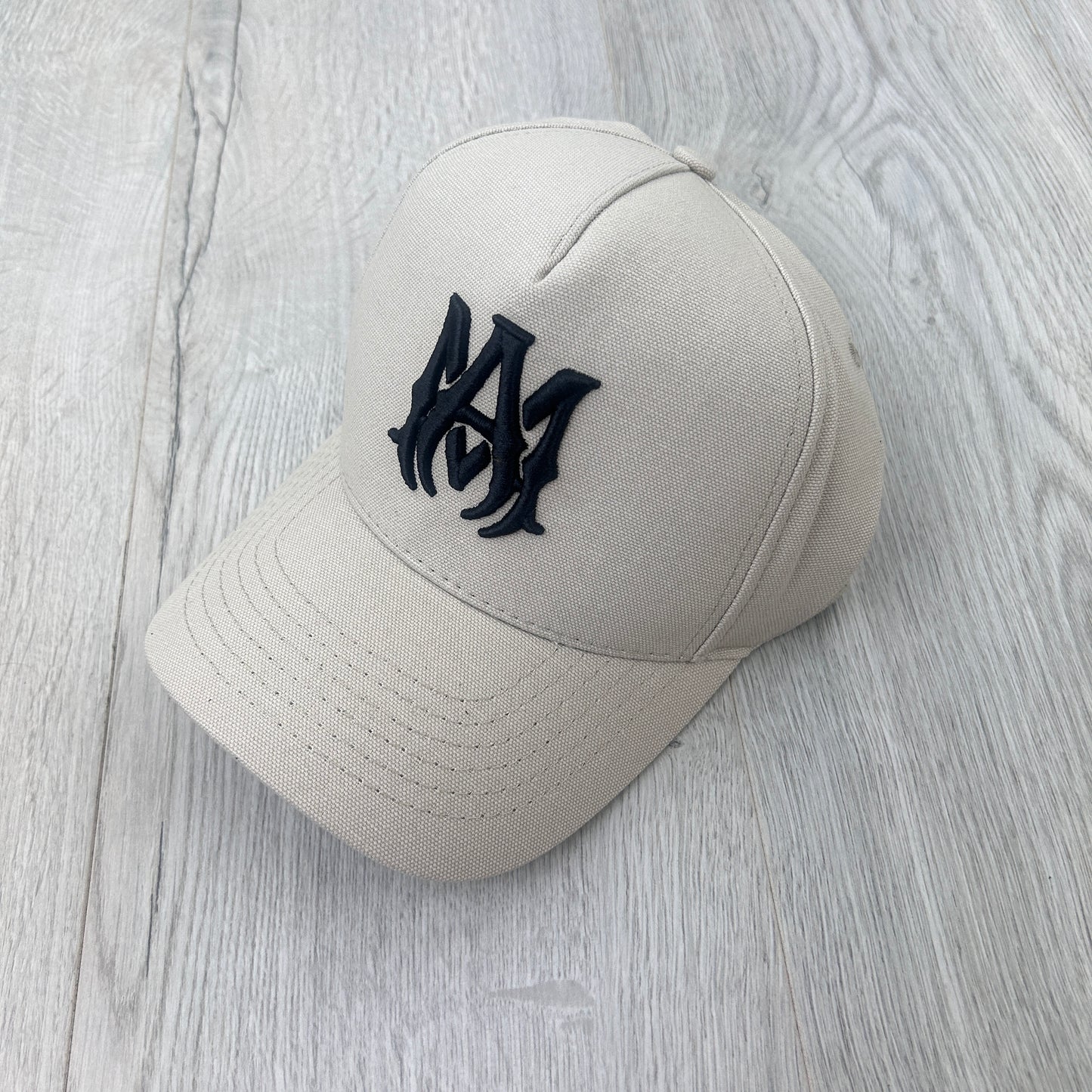 Amiri Men’s Beige MA Logo Full Canvas Cap